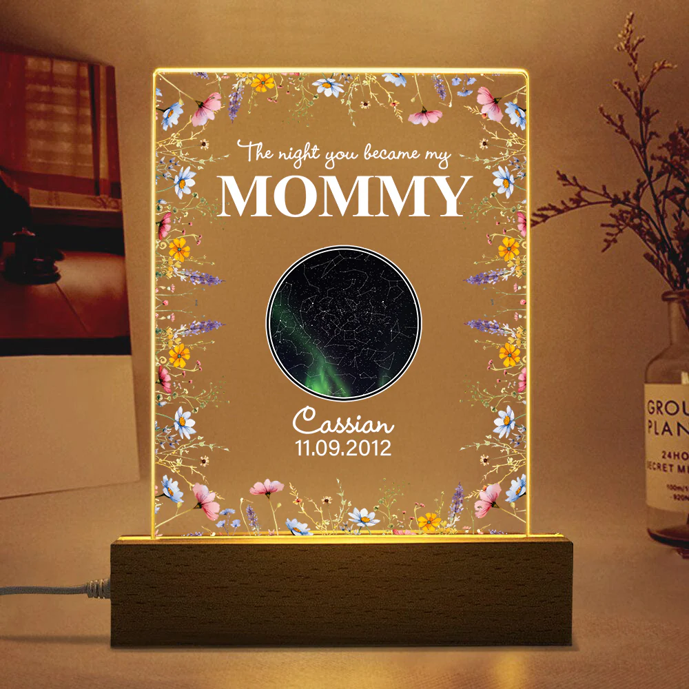 The Night You Became Mom Grandma Personalized Star Map Led Night Light Mother's Day Gift CH07 895298 - Image 4