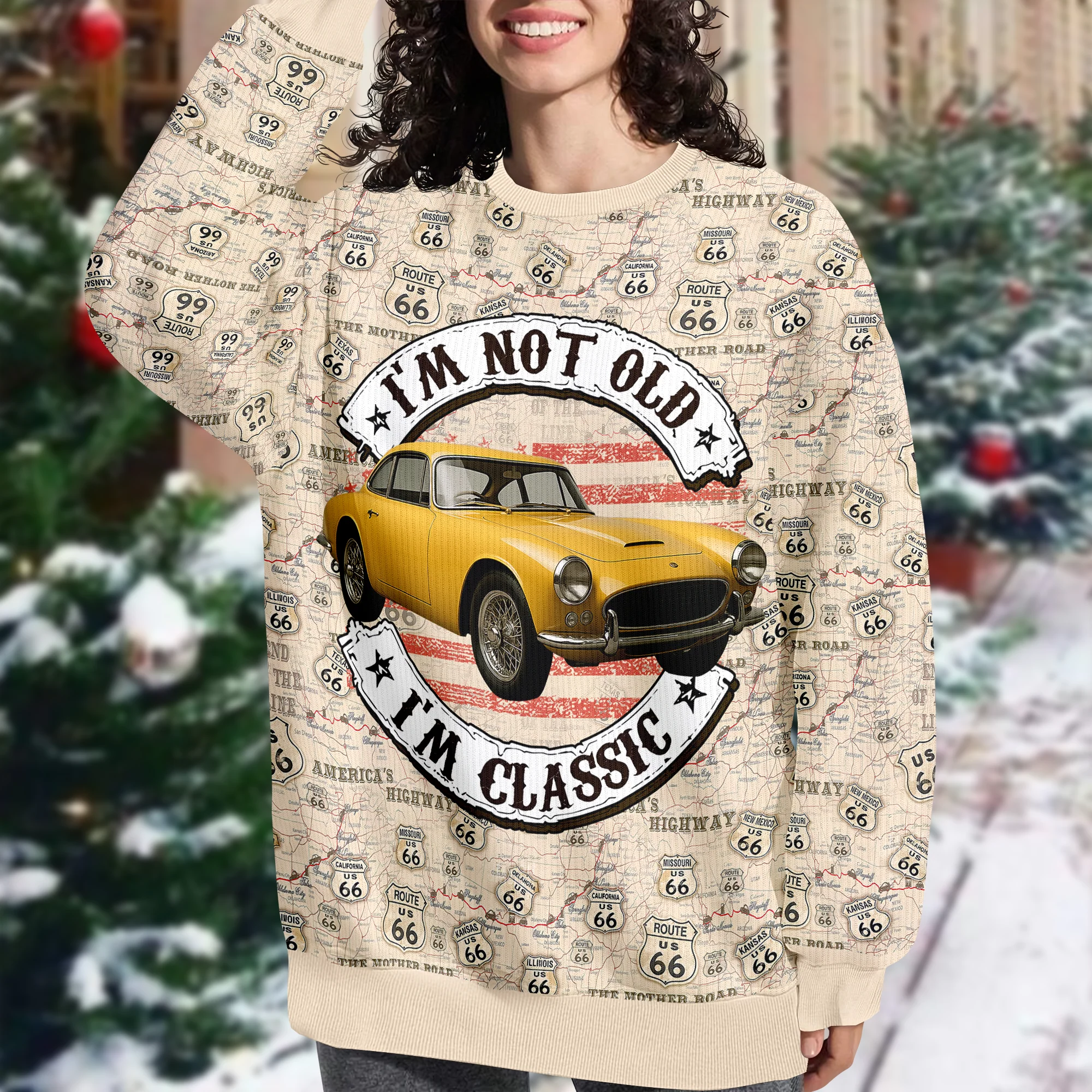 This Is How I Roll - Custom Car Photo Route 66 Ugly Sweater CH07 899710 - Image 5