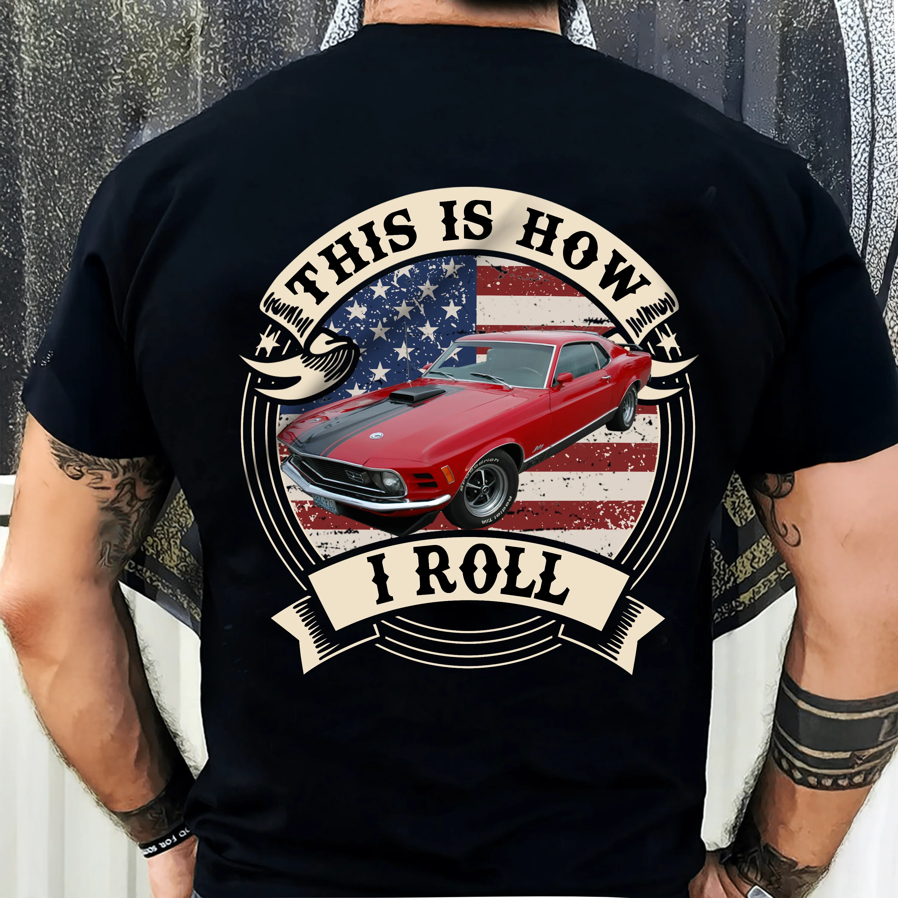 This Is How I Roll - Custom Car Photo Route 66 Vintage Back Side Dark Shirt CH07 896600 - Image 4