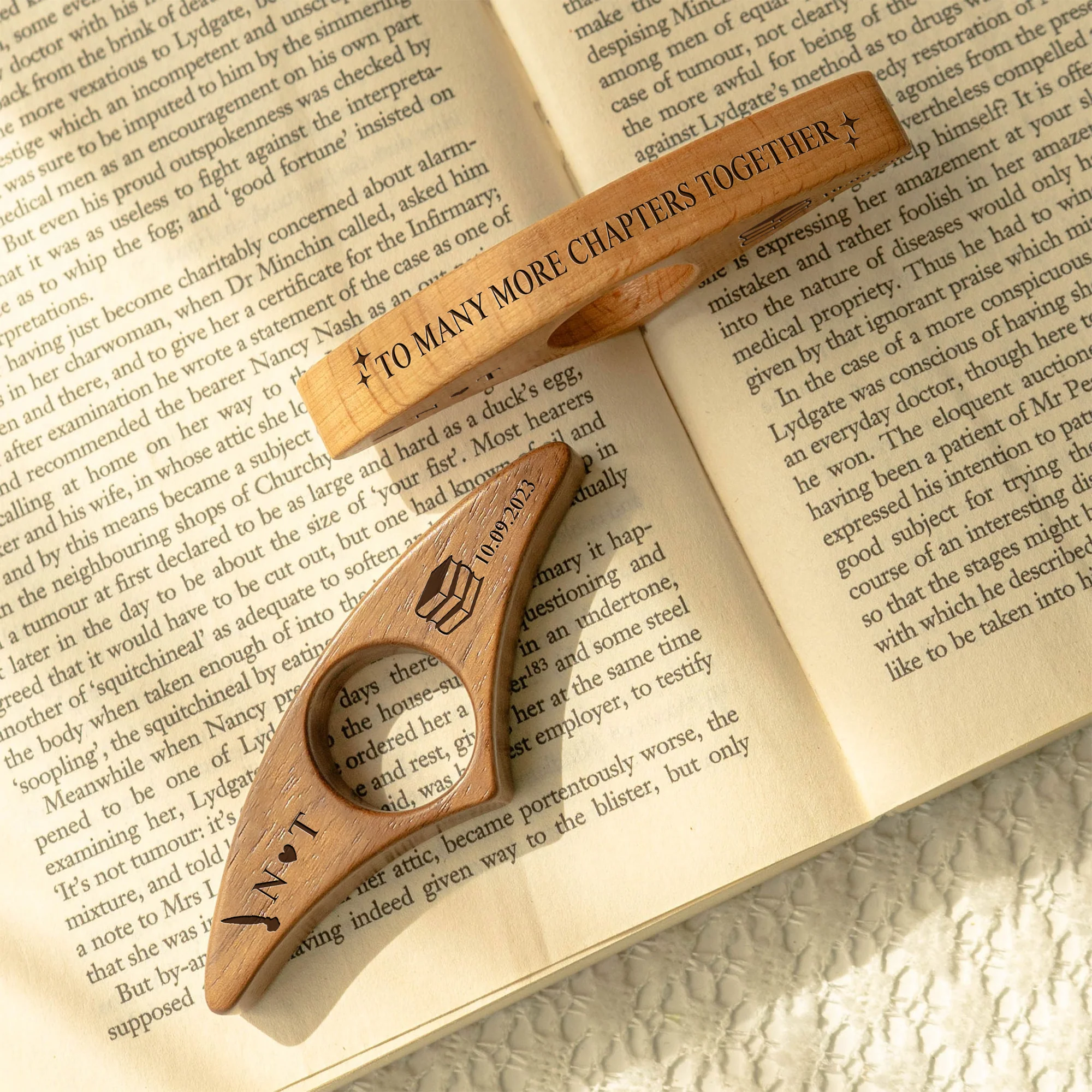 To Many More Chapters Together - Personalized Book Page Holder Gift For Book Friends CH07 899544 - Image 3