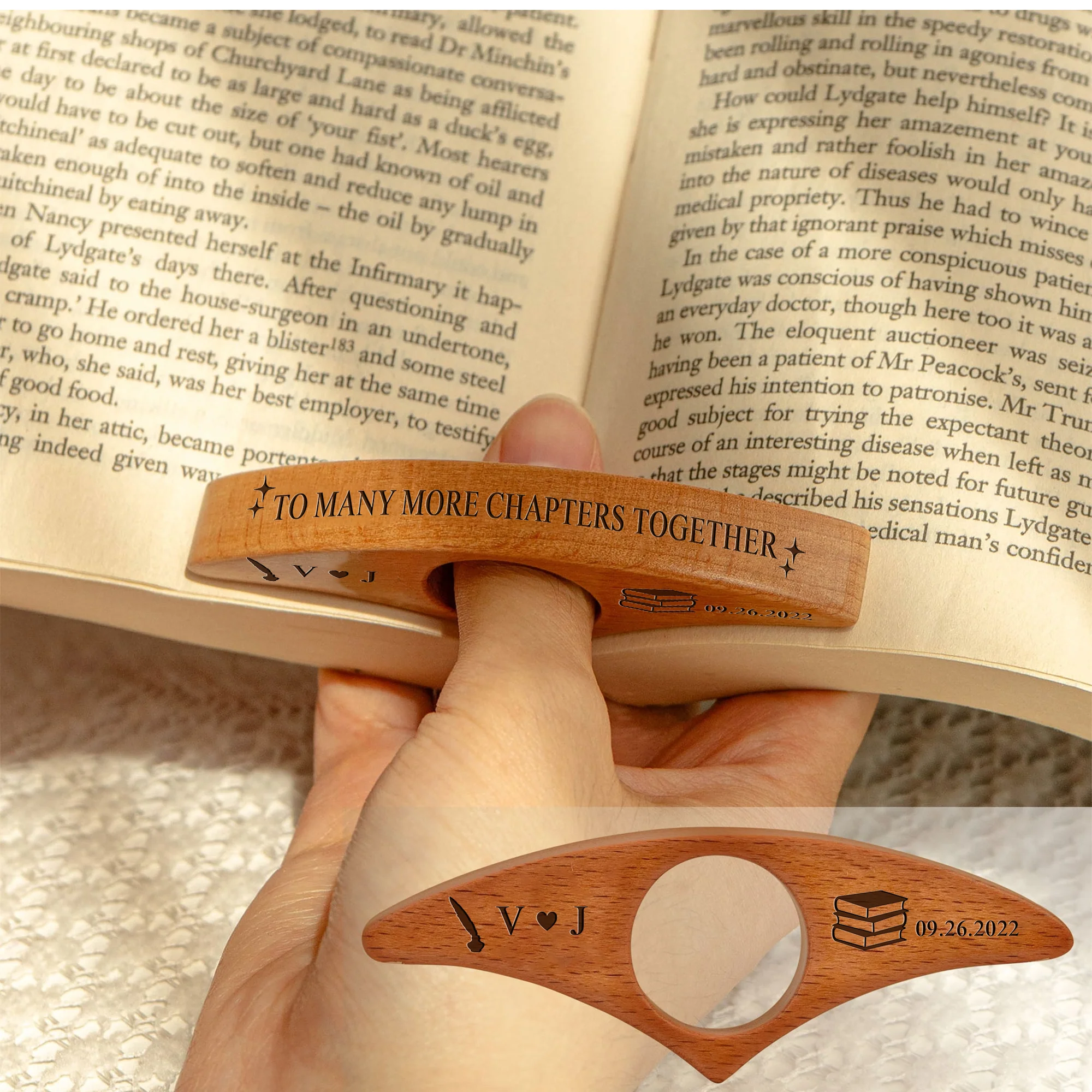 To Many More Chapters Together - Personalized Book Page Holder Gift For Book Friends CH07 899544 - Image 5