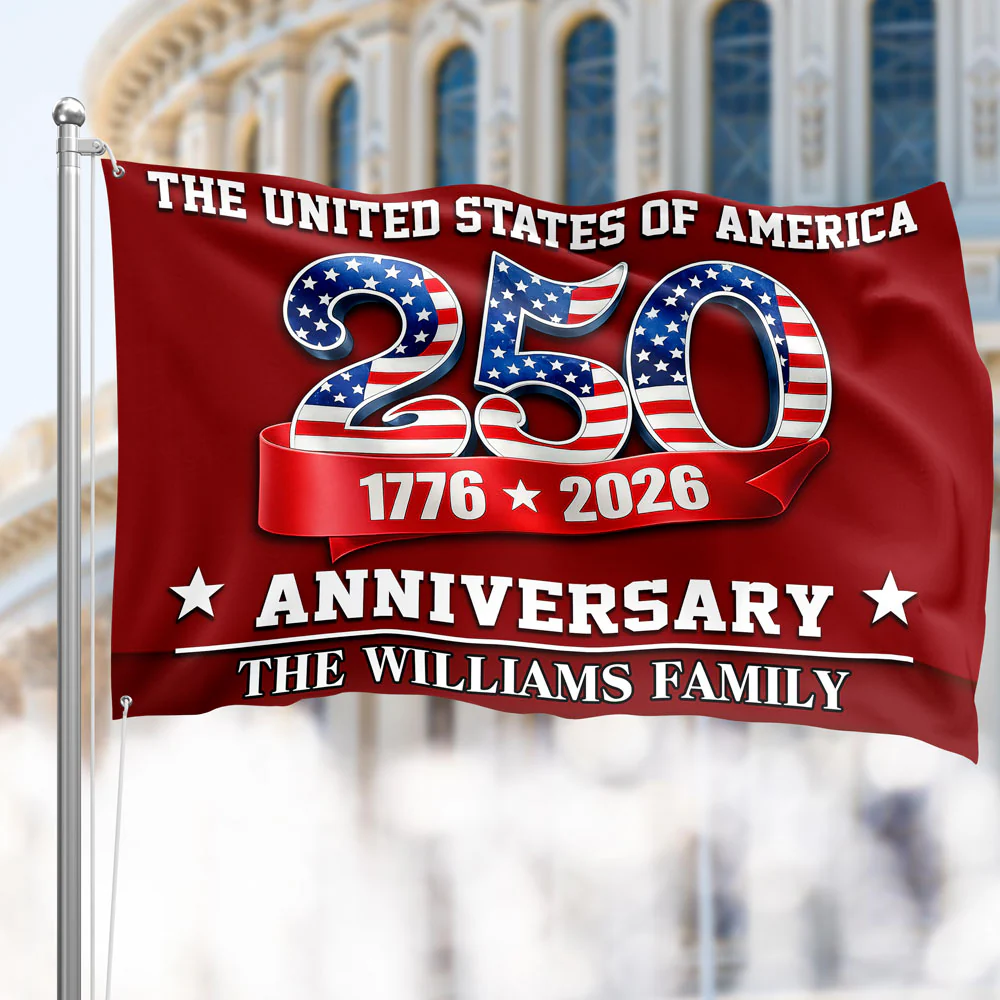 United States Of American 250th Anniversary Decor Gift Custom Family Name House Flag CH07 910624 - Image 2
