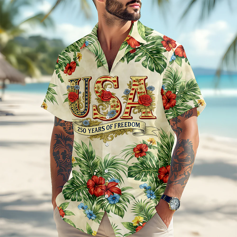 USA 250 Years of Freedom Hawaiian Shirt For Independence Day 2026 CH07 910410 - Image 3