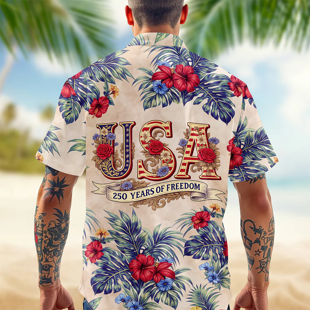 USA 250 Years of Freedom Hawaiian Shirt For Independence Day 2026 CH07 910410 - Image 4