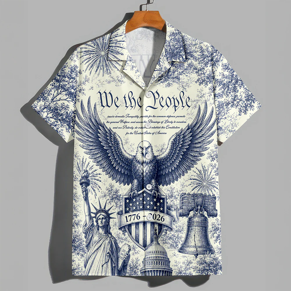 USA 250 Years Of Freedom - We The People Toile De Jouy Style Patriotic Hawaii Shirt Patriotic 4th Of July Hawaii Shirt CH07 911614 - Image 10