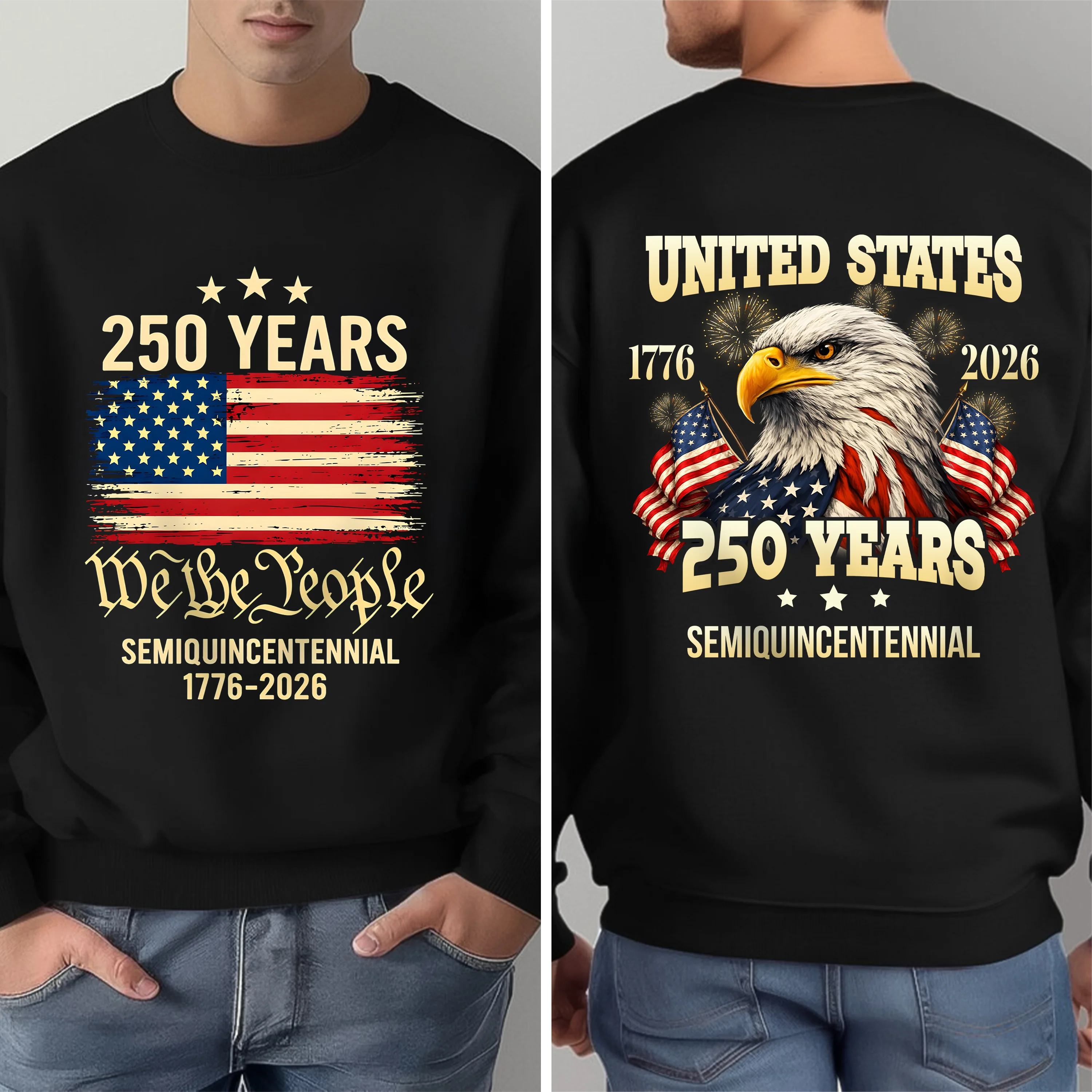 USA 250 Years Semiquincentenial Back & Front Shirt Pround of American Shirt CH07 910952 - Image 8