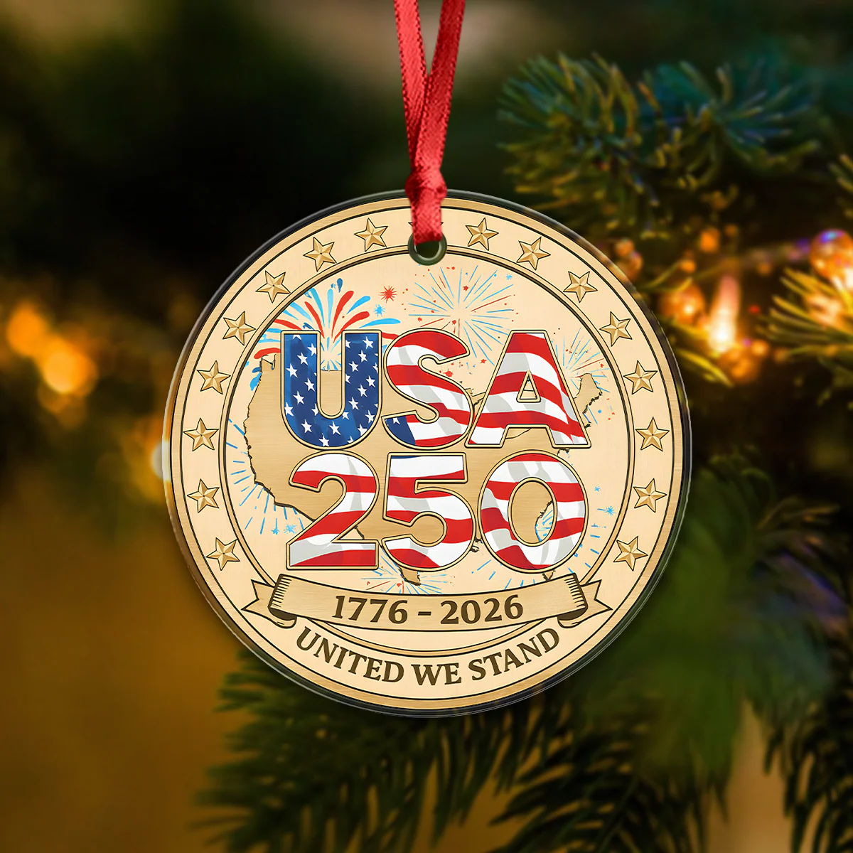 USA 250th Anniversary Acrylic Ornament 250 Years of The United States Patriotism Gifts CH07 899606 - Image 4