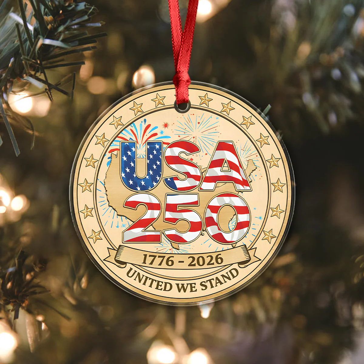 USA 250th Anniversary Acrylic Ornament 250 Years of The United States Patriotism Gifts CH07 899606 - Image 7