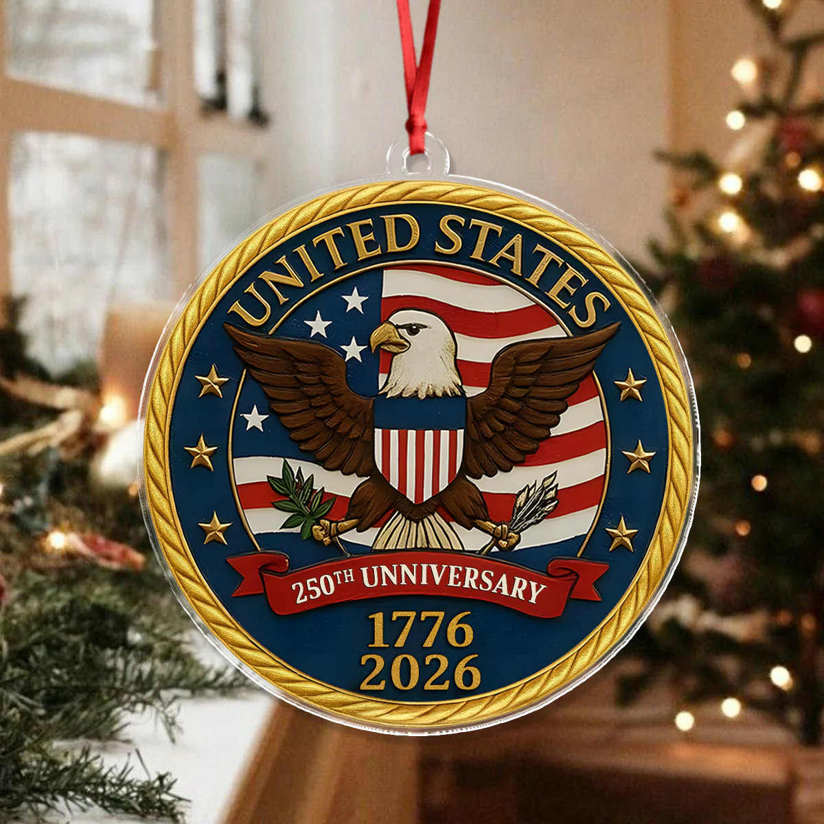 USA 250th Anniversary Eagle USA Flag Acrylic Ornaments Patriotic Gifts For Christmas CH07 899208 - Image 6