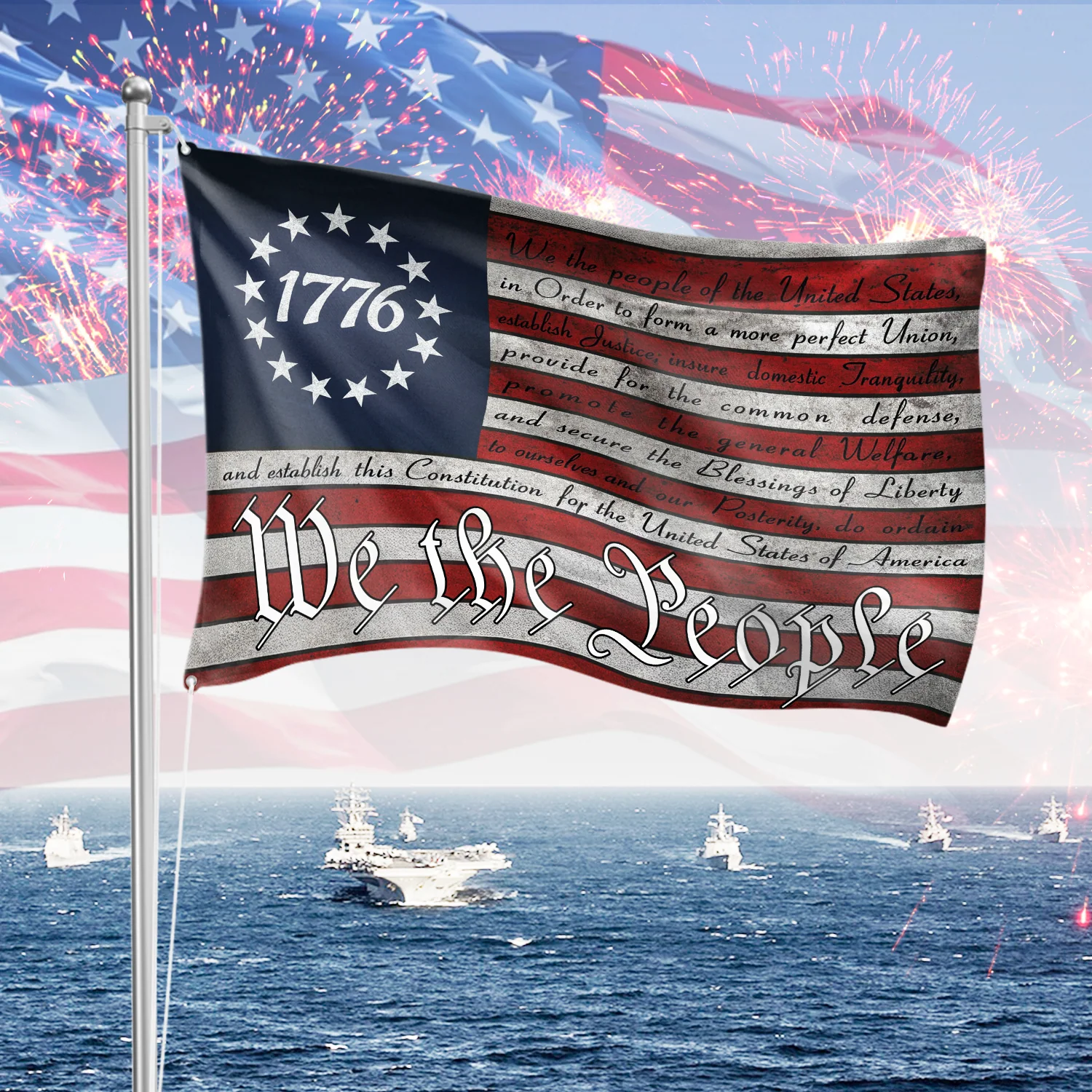 We the People - 250 Years America Anniversary House Flag CH07 899200 - Image 5