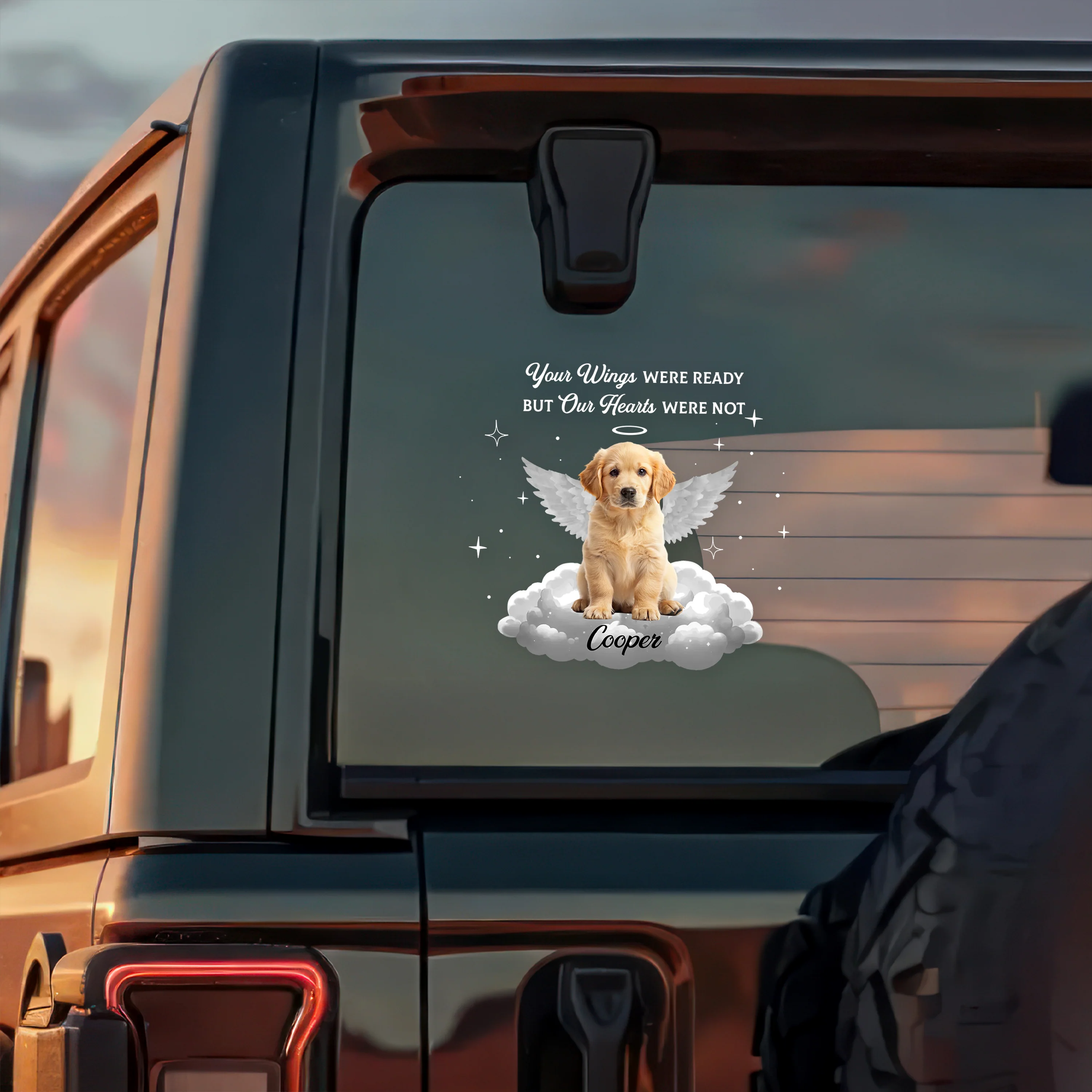 You Let Paw Prints on My Heart Personalized Pet Memorial Photo Car Window Decal Sticker CH07 910360 - Image 5