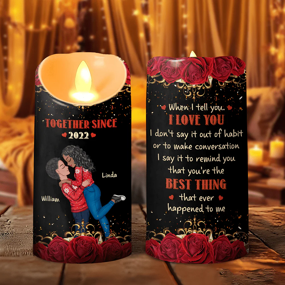 You're The Best Thing That Happened To Me - Personalized LED Candle HA75 895194 - Image 3