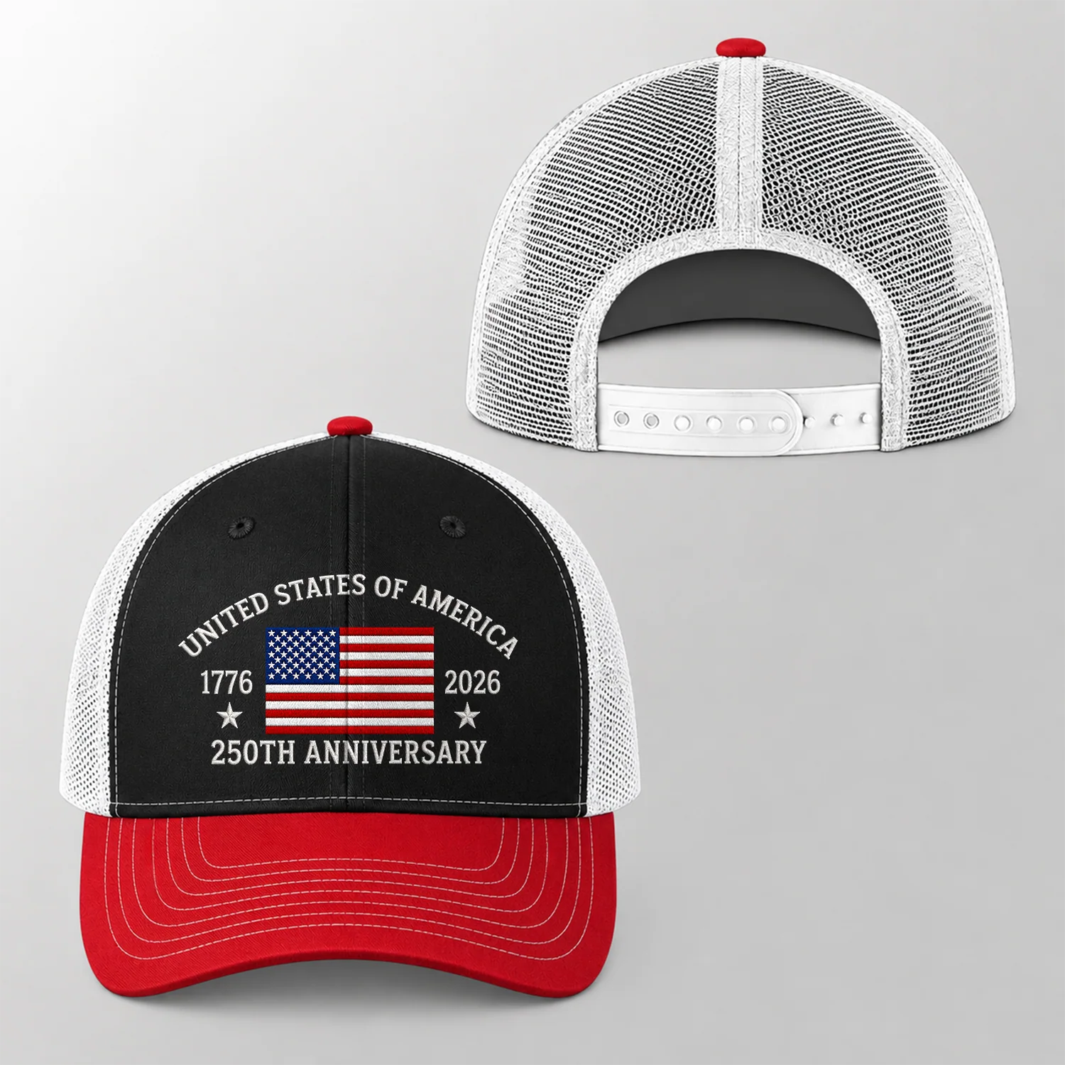 1776-2026 USA 250th Anniversary Embroidered Trucker Hat TH10 170257 - Image 5