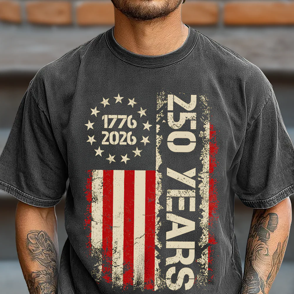 250 Years 1776-2026 American Flag Comfort Shirt LM32 669225 - Image 7