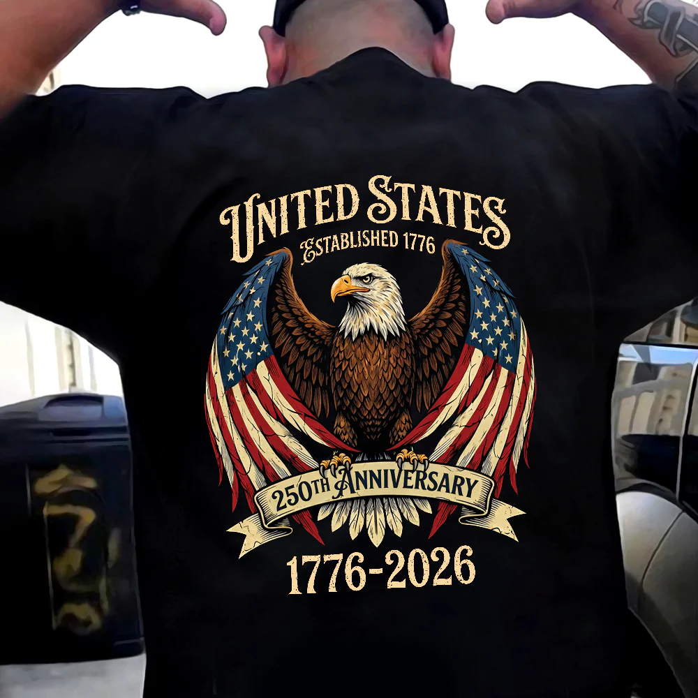 250 Years American Flag 250th Anniversary USA Back Shirt HA75 920926 - Image 3