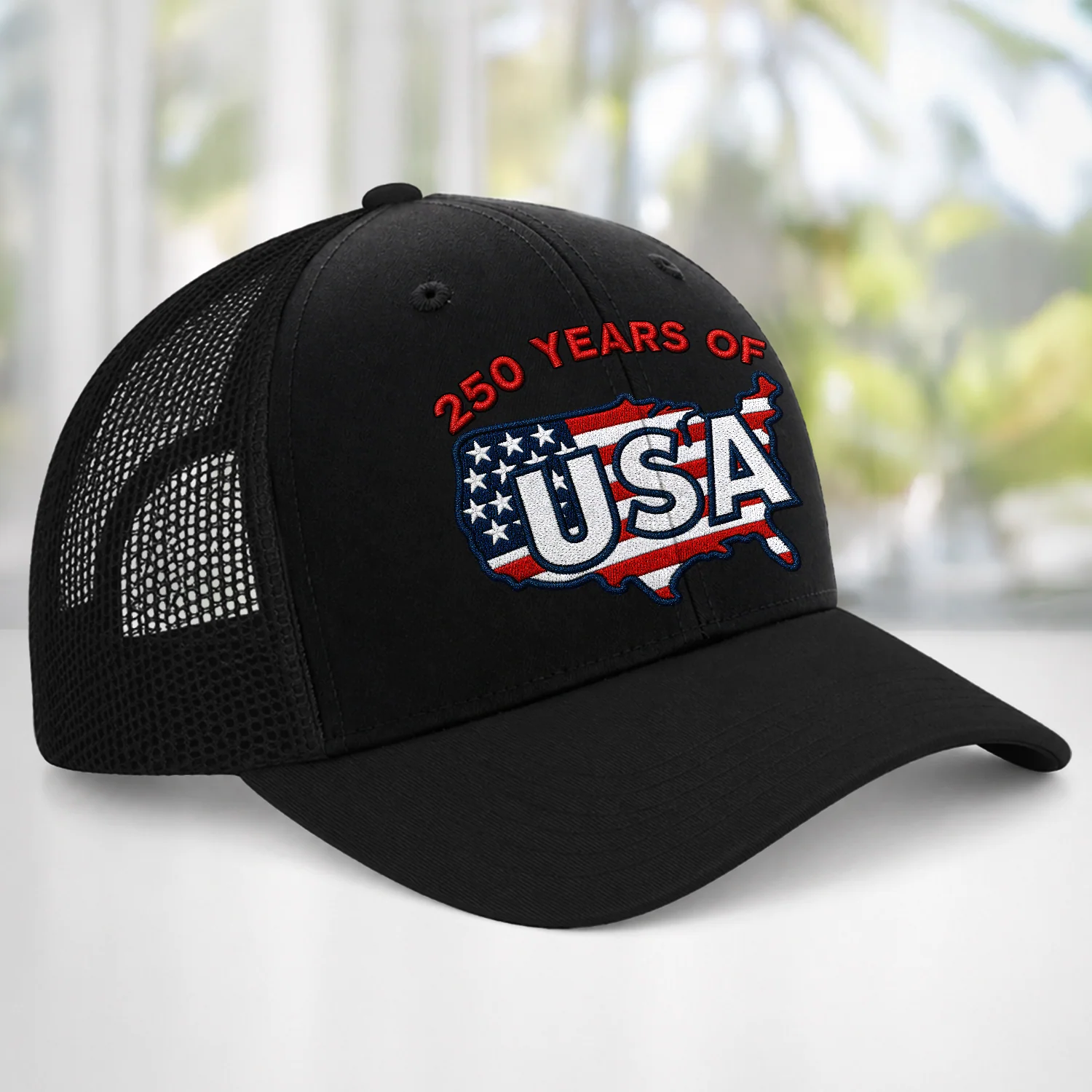 250 Years Of America Embroidered Trucker Hat CH07 911942 - Image 4