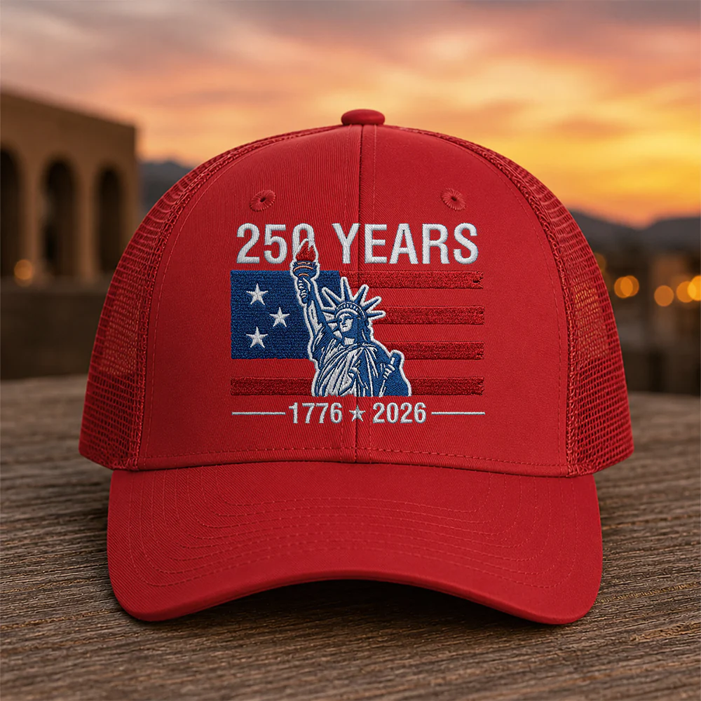 250 Years Of America Trucker Hat, Patriotic USA Hat HA75 921666 - Image 3