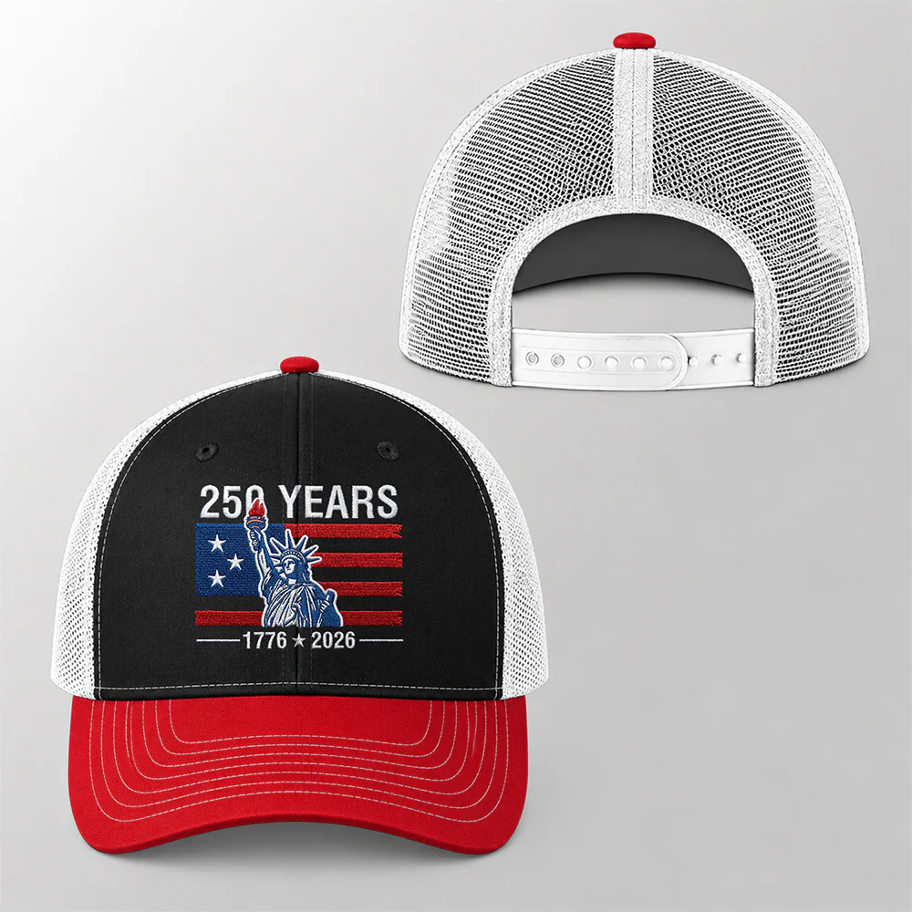 250 Years Of America Trucker Hat, Patriotic USA Hat HA75 921666 - Image 5
