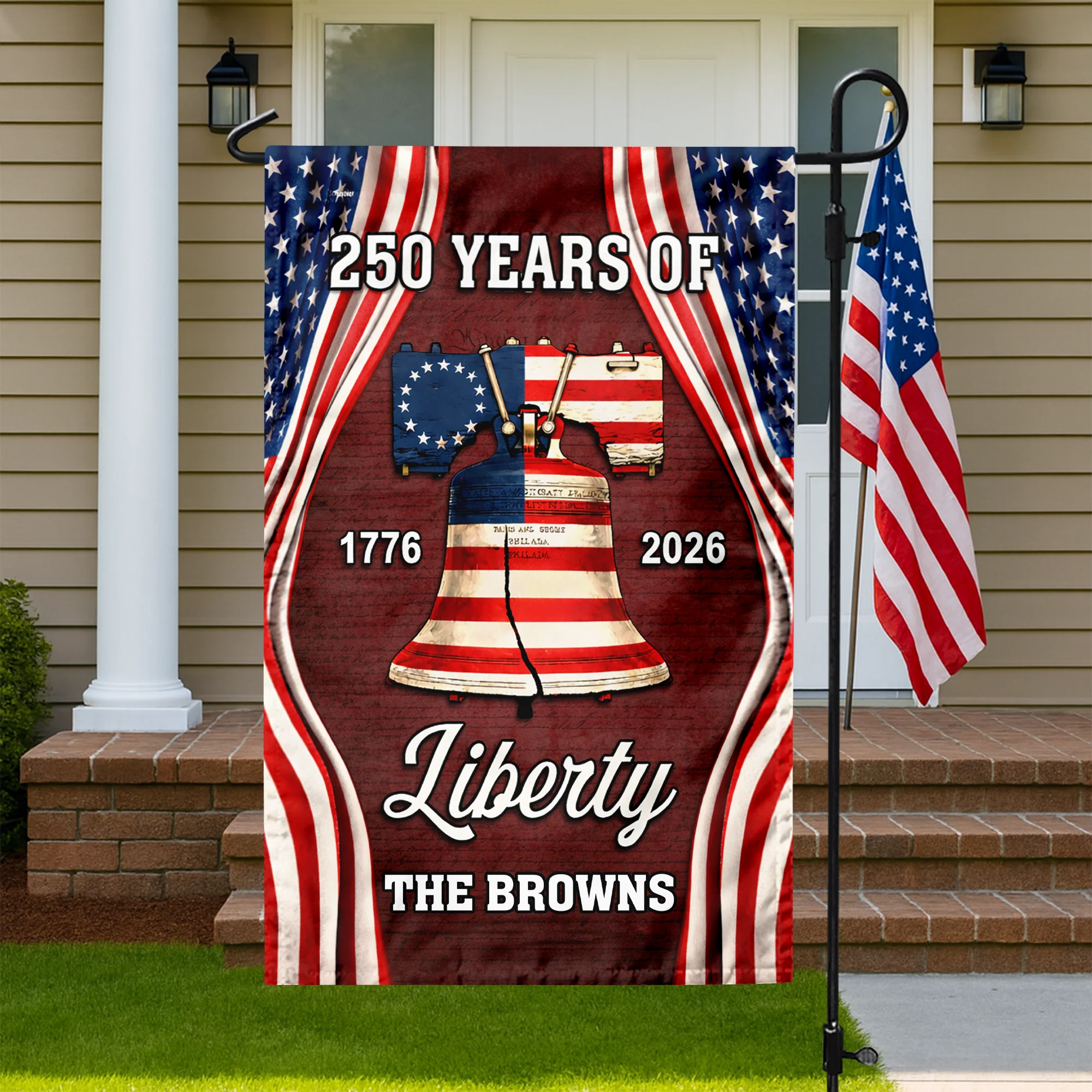 250 Years of Liberty, American Betsy Ross 1776 2026 Patriotic Garden Flag LM32 897745 - Image 2