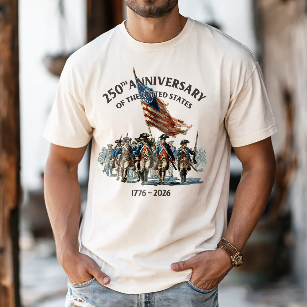 250th Anniversary Of The United States Shirt, 1776-2026 American Flag History Comfort Shirt TH10 169979 - Image 5