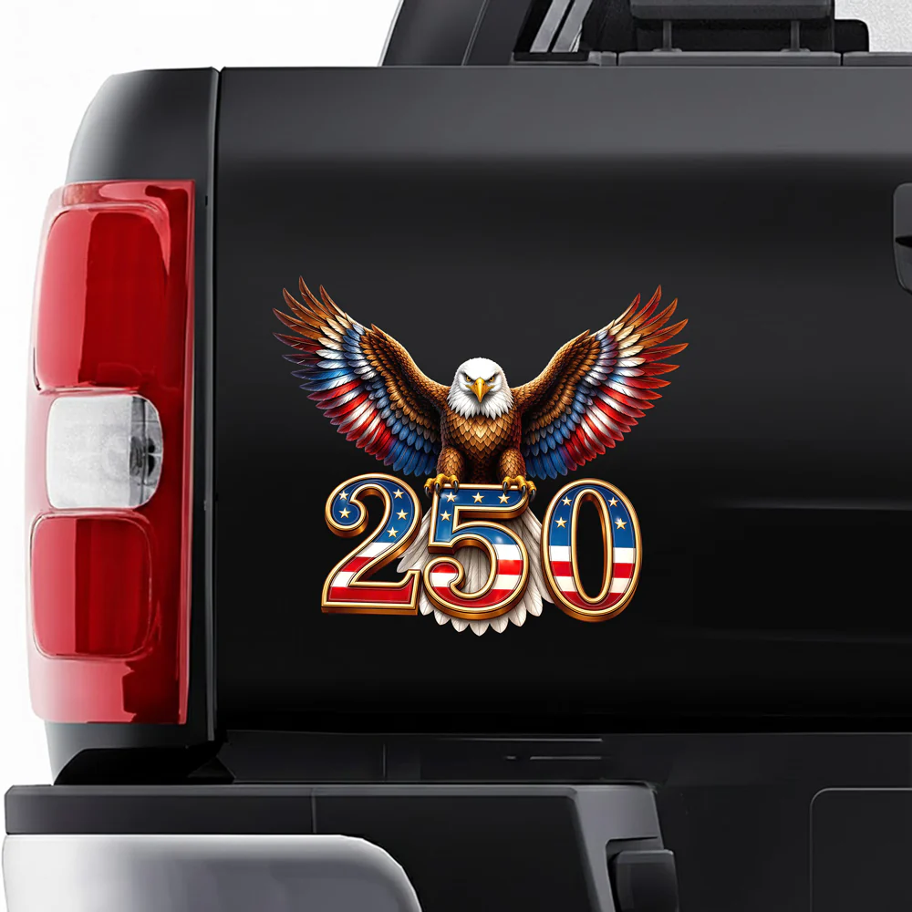 250th Anniversary Patriotic Eagle Badge Car Window Decal Sticker CH07 911682 - Image 6