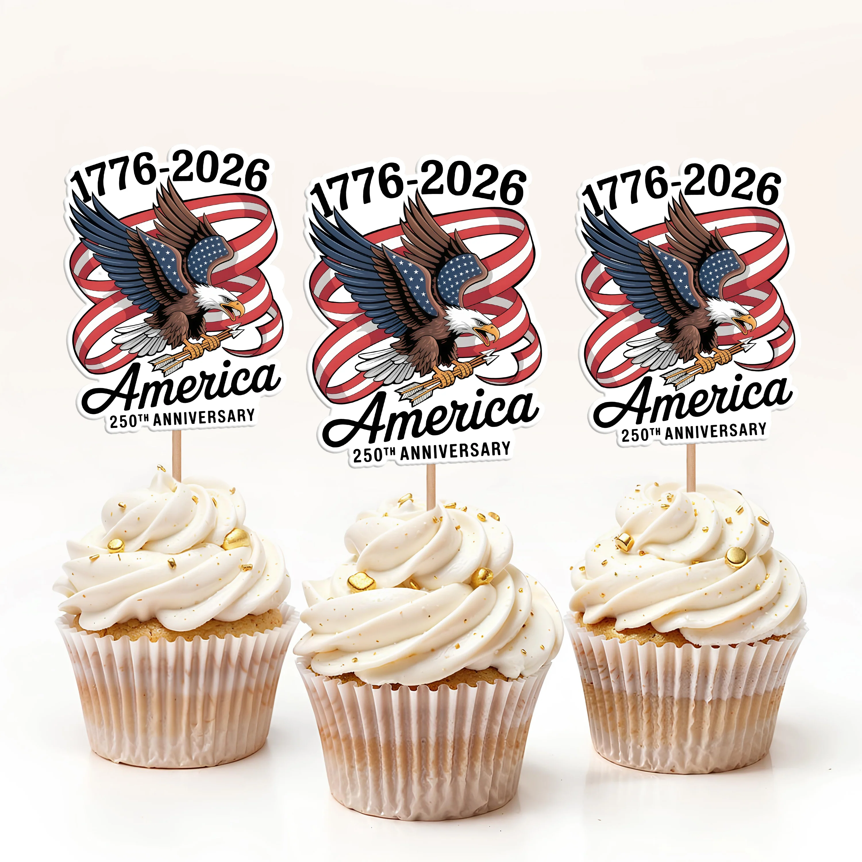 America 250Th Anniversary 1776-2026 Eagle Cupcake Topper HA75 898840 - Image 3