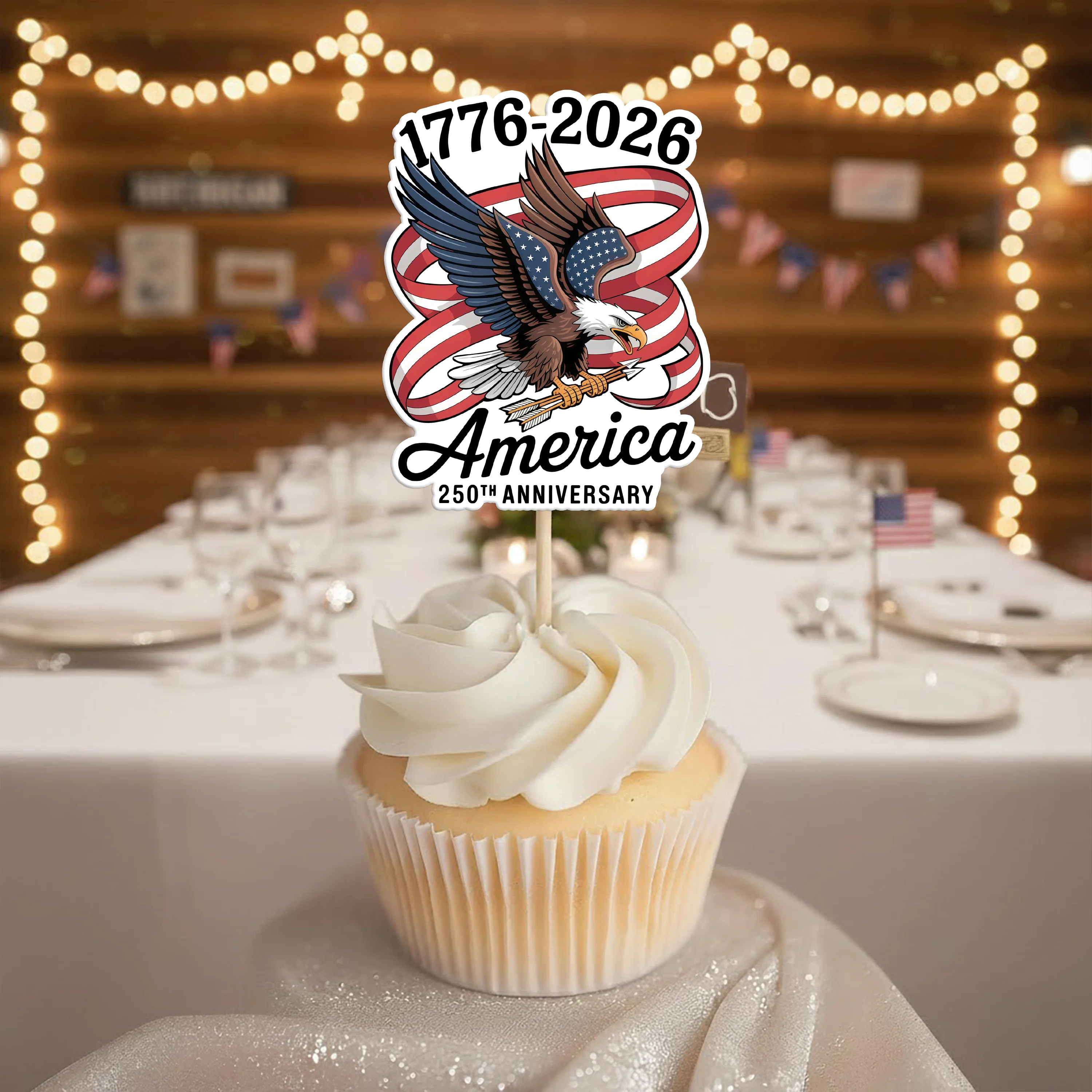 America 250Th Anniversary 1776-2026 Eagle Cupcake Topper HA75 898840 - Image 4
