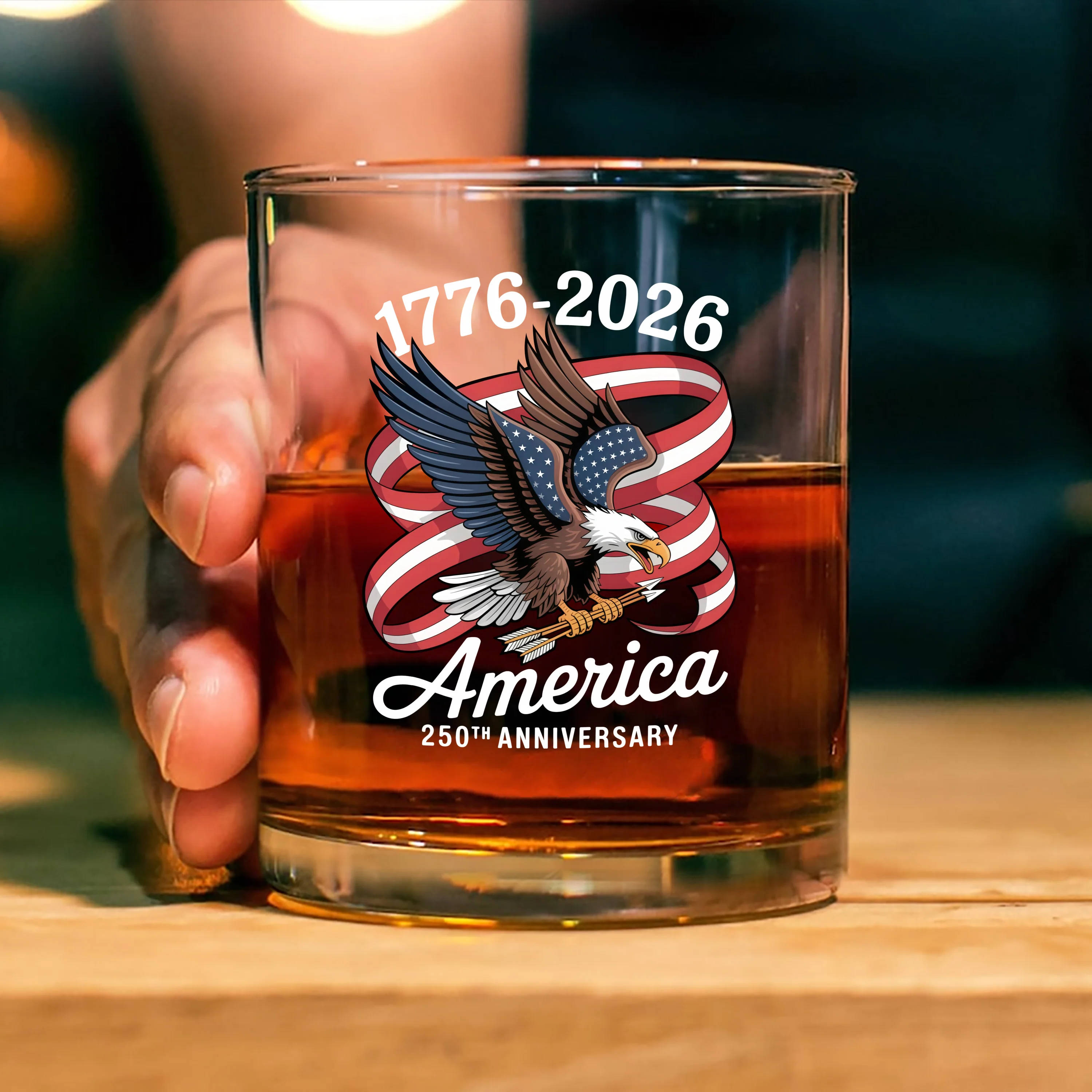 America 250Th Anniversary 1776-2026 Eagle Whiskey Glass HA75 920262 - Image 2