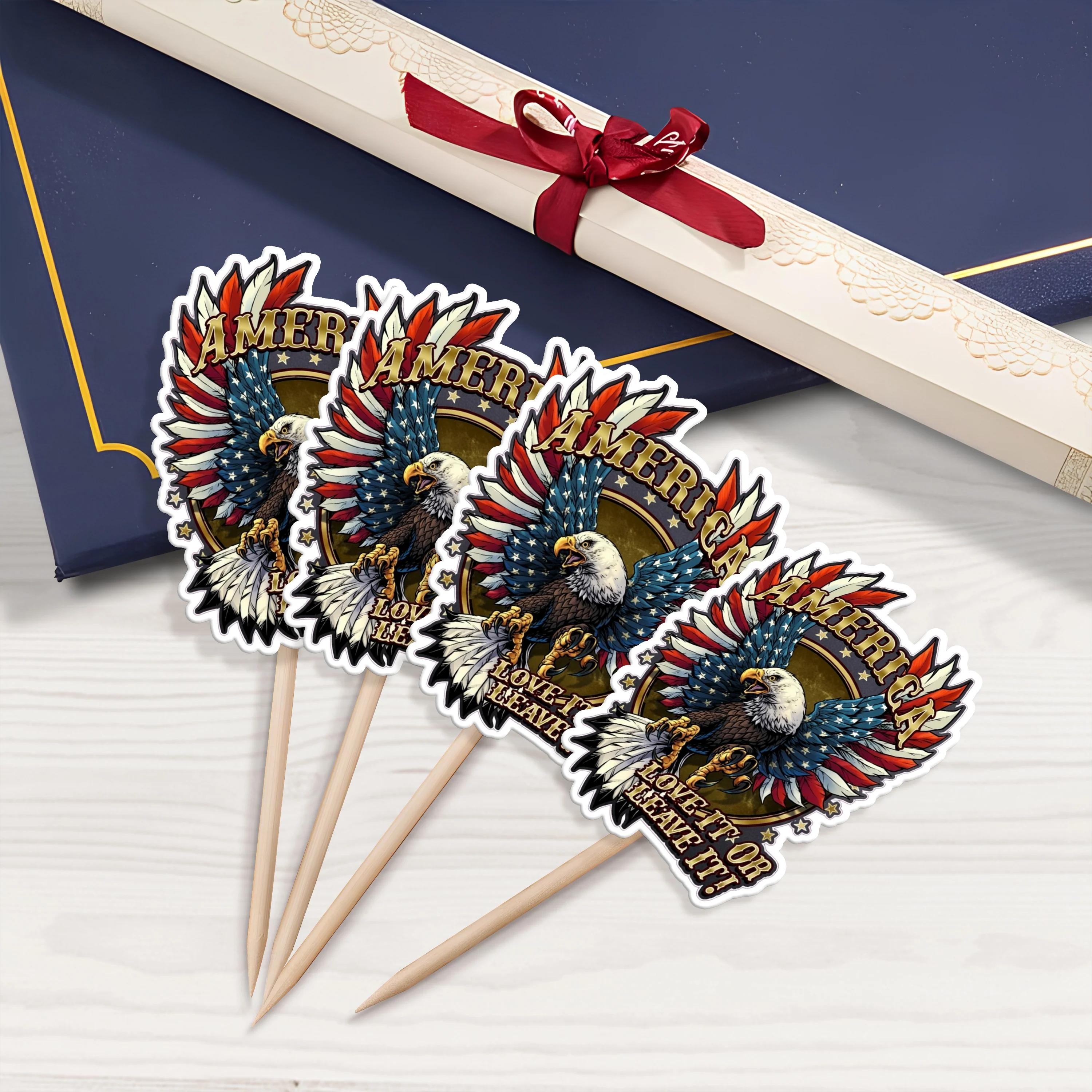 America Eagle Love It Or Leave It Cupcake Topper HA75 898842 - Image 2