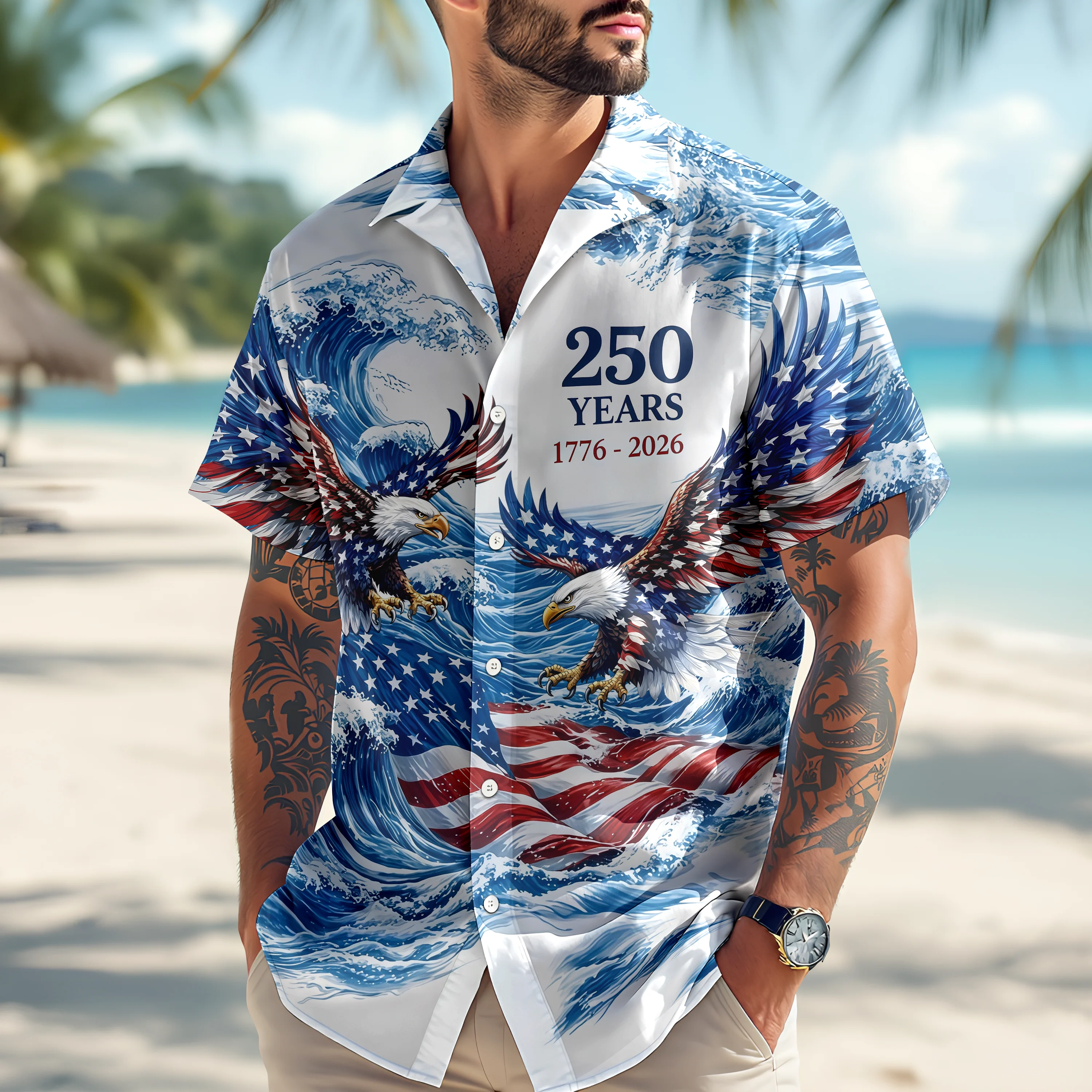 America’s 250th Anniversary Hawaiian Shirt CH07 895578 - Image 3