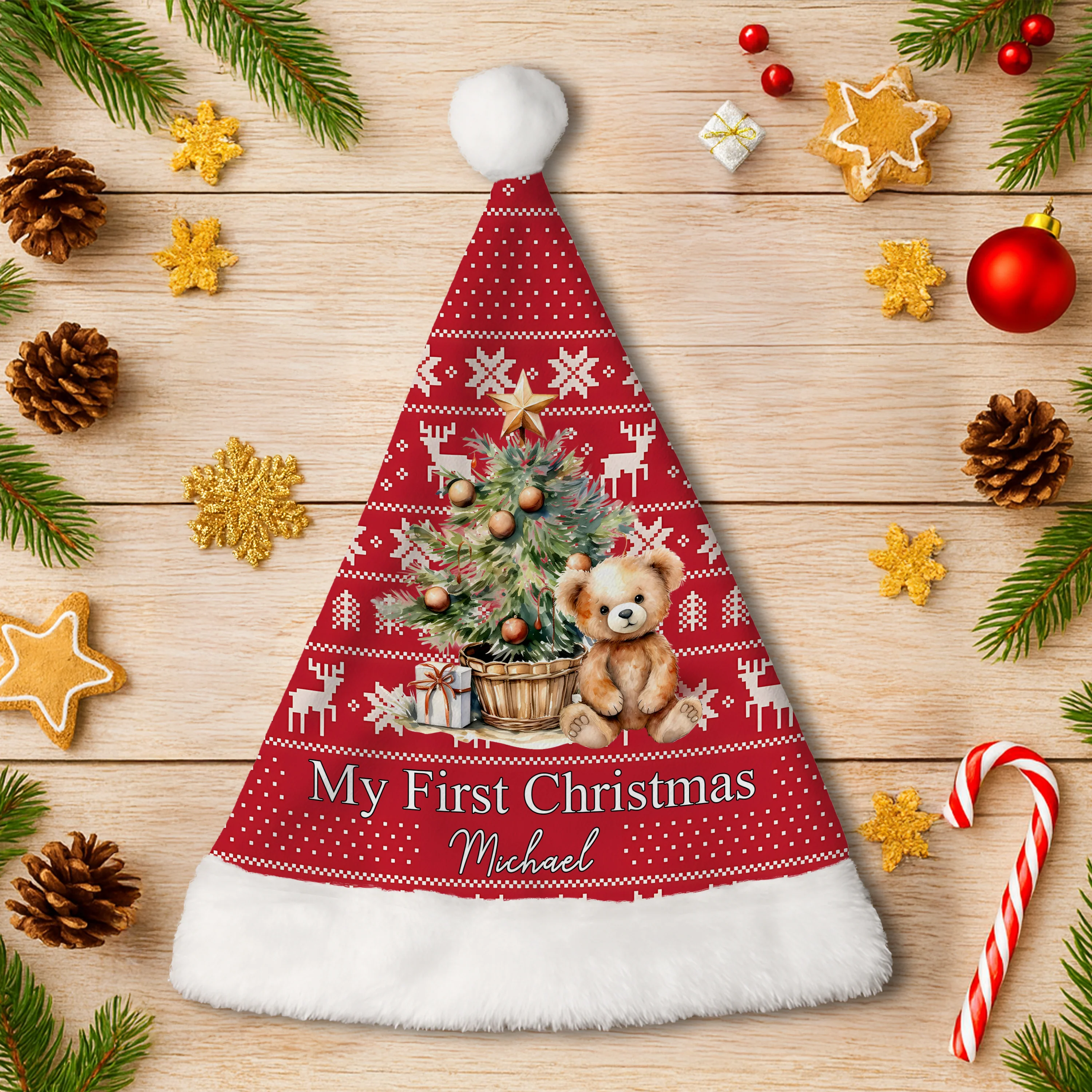 Baby's First Christmas - Personalized Santa Hat LM32 895067 - Image 2
