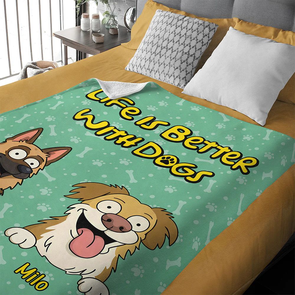 Better With My Dogs Personalized Blanket HA75 892138 - Image 6