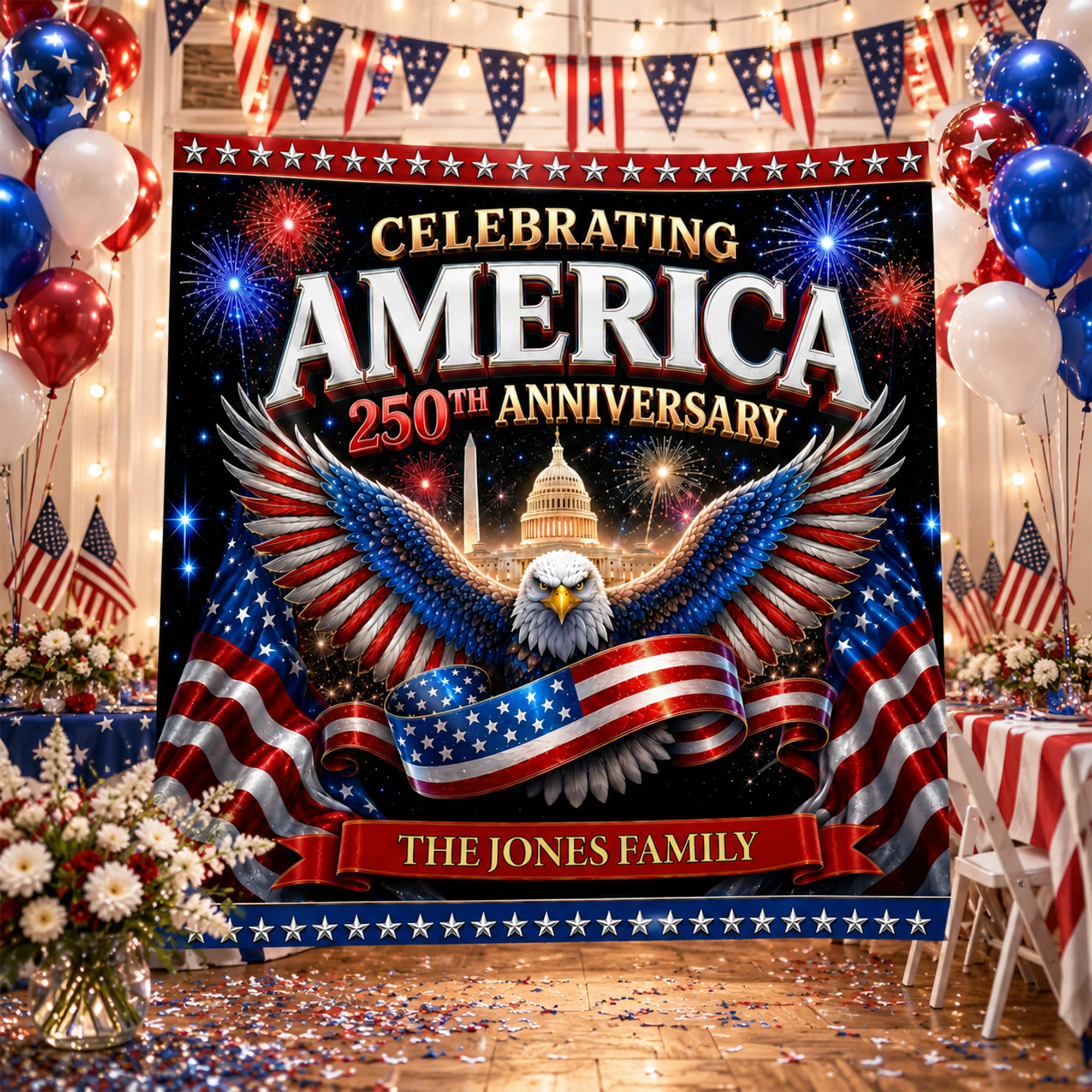 Celebrating USA 250Th Anniversary - Personalized Backdrop CH07 911734 - Image 2