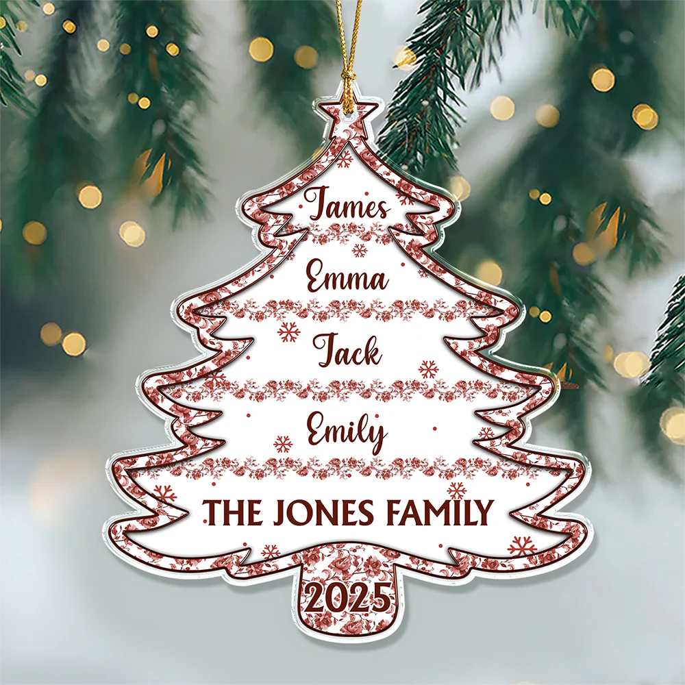 Christmas Tree Of Love - Personalized Custom Acrylic Ornament HO82 894592