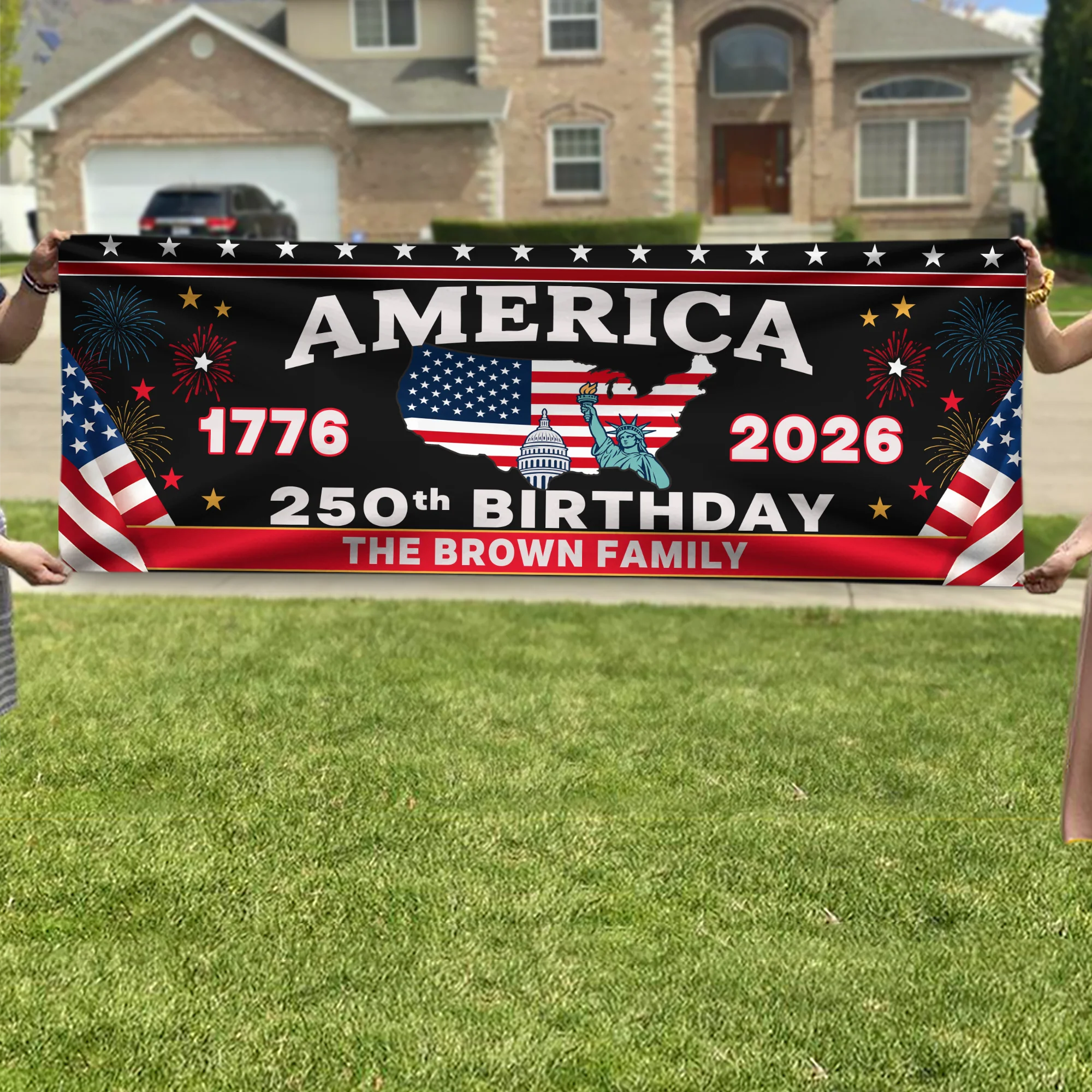 Custom 250th Anniversary America Banner 1776-2026, USA Patriotic Garden Flag, Independence Day Party Decor LM32 669279 - Image 5