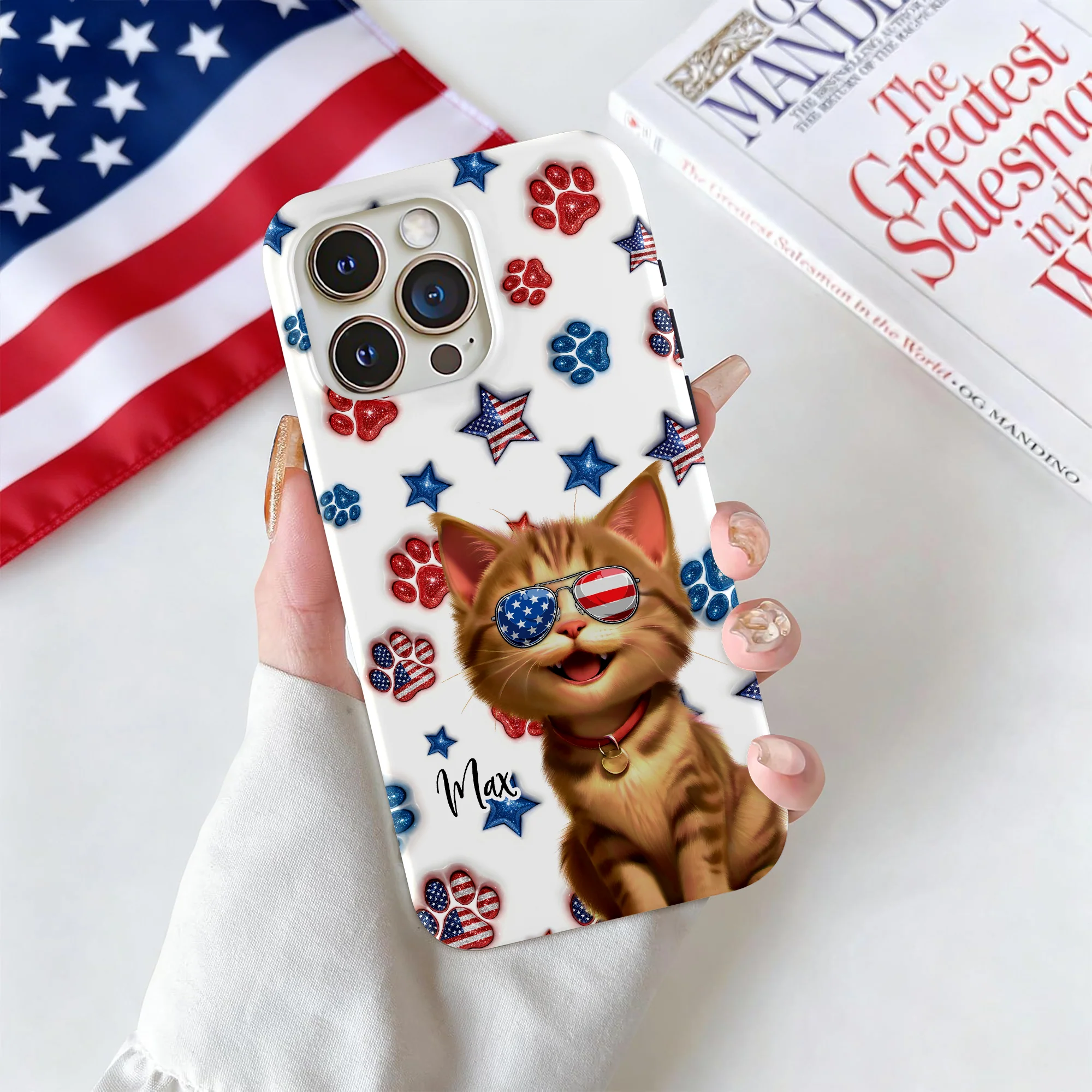 Custom 3D Cat US Flag Personalized Phone Case HA75 920322 - Image 5