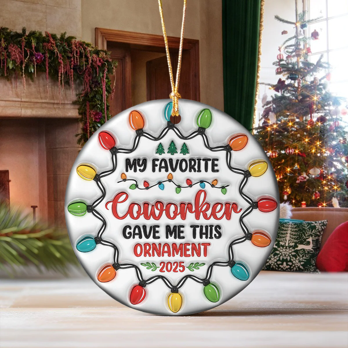 Custom 3D Inflated Effect Printed Ceramic Ornament Christmas Gift for Jobs & Family TH10 894837 - Image 14