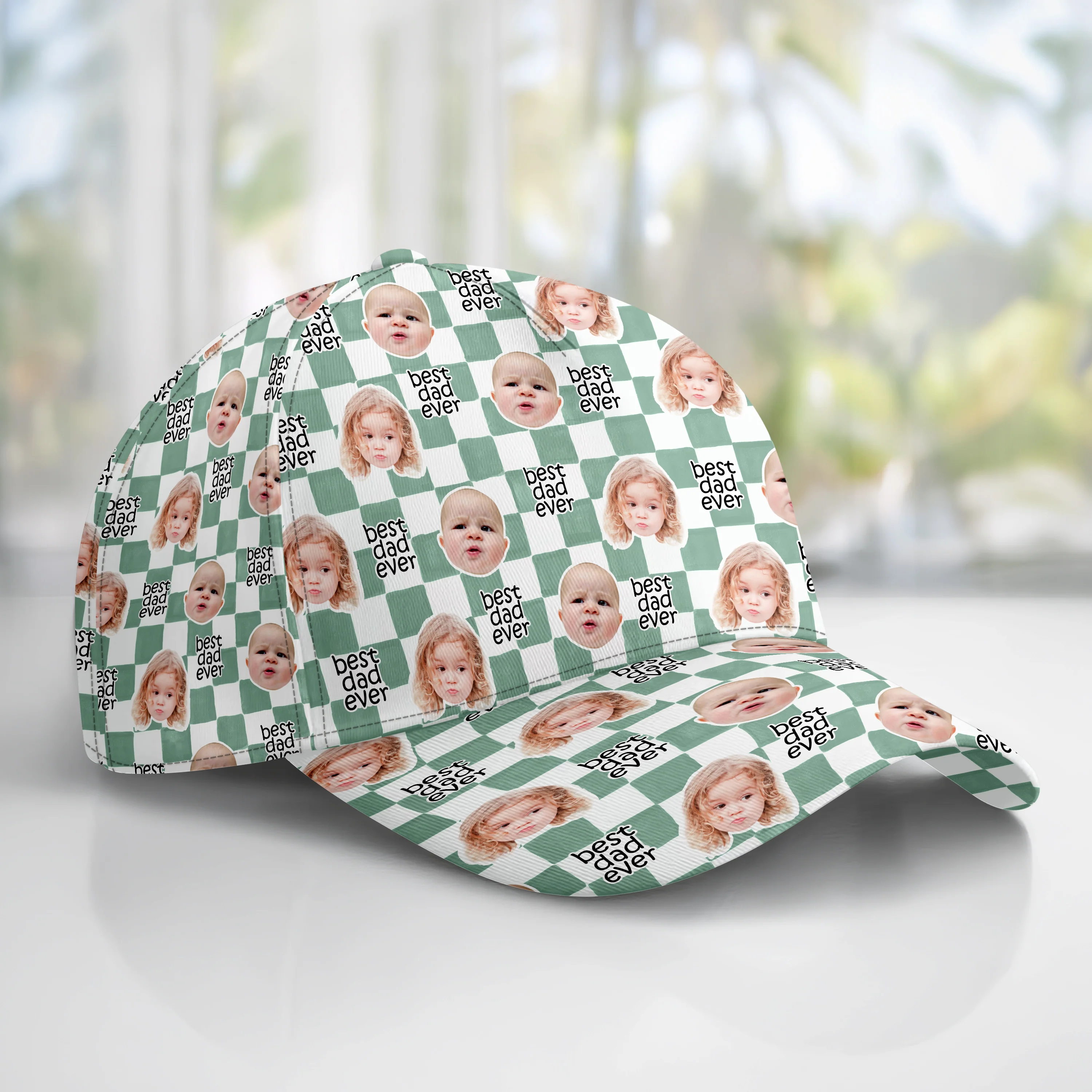 Custom Baby Face Best Dad, Mom Ever Classic Cap - Personalized Gift for Parents LM32 669017 - Image 2