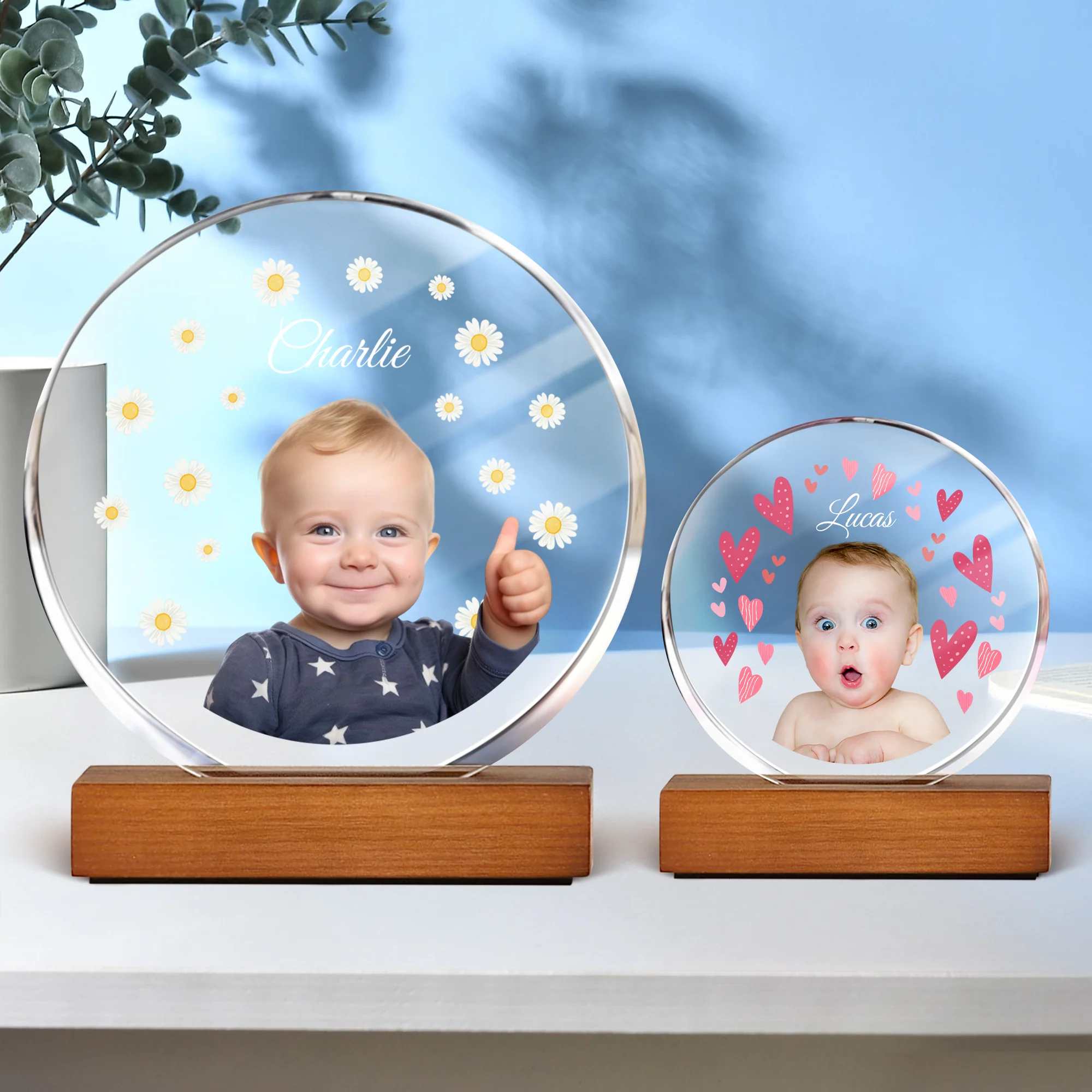 Custom Babys Photo First Round Acrylic Frame Block HO82 894158 - Image 5