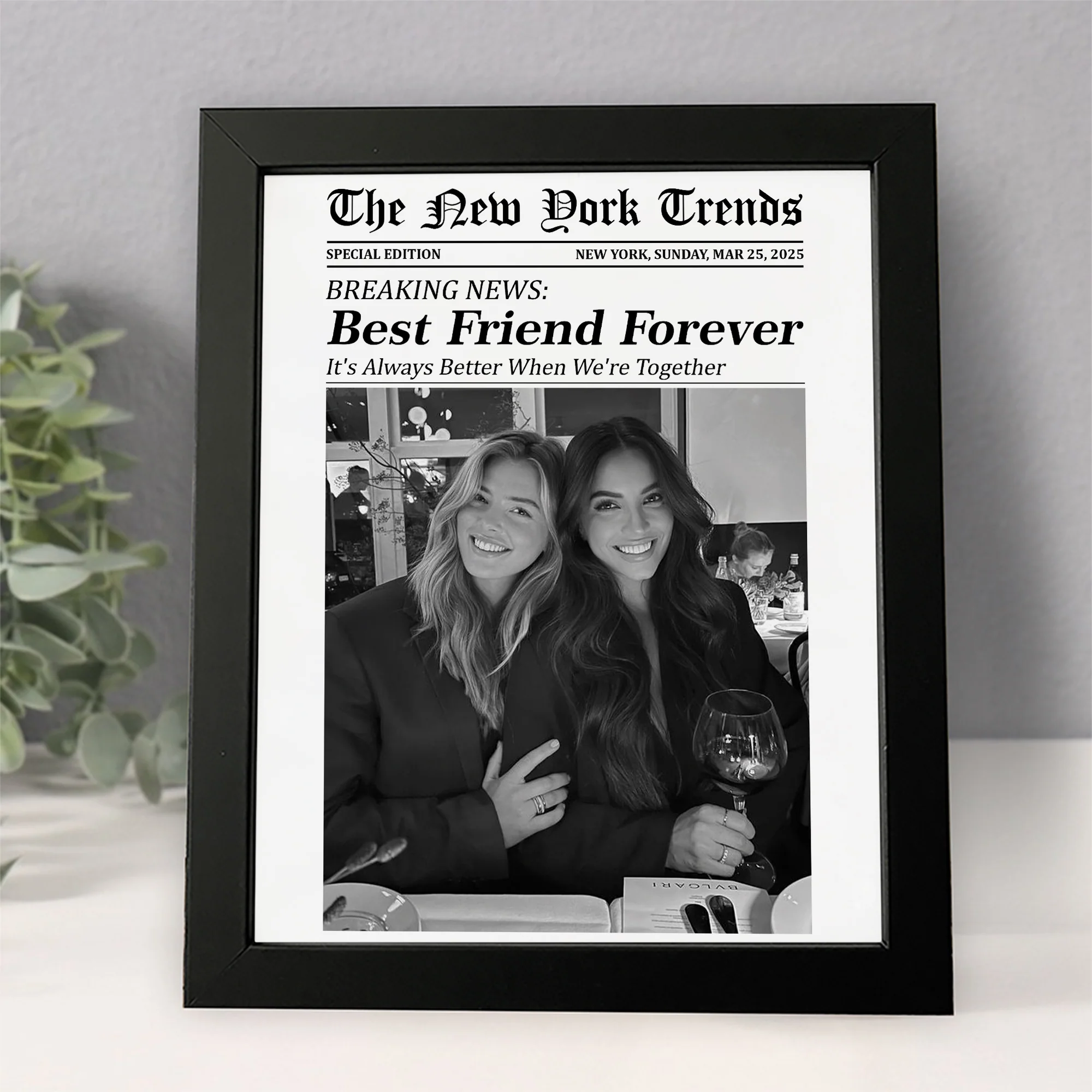 Custom Best Friends Photo Gift - Personalized Newspaper Photo Poster CH07 896478 - Image 10