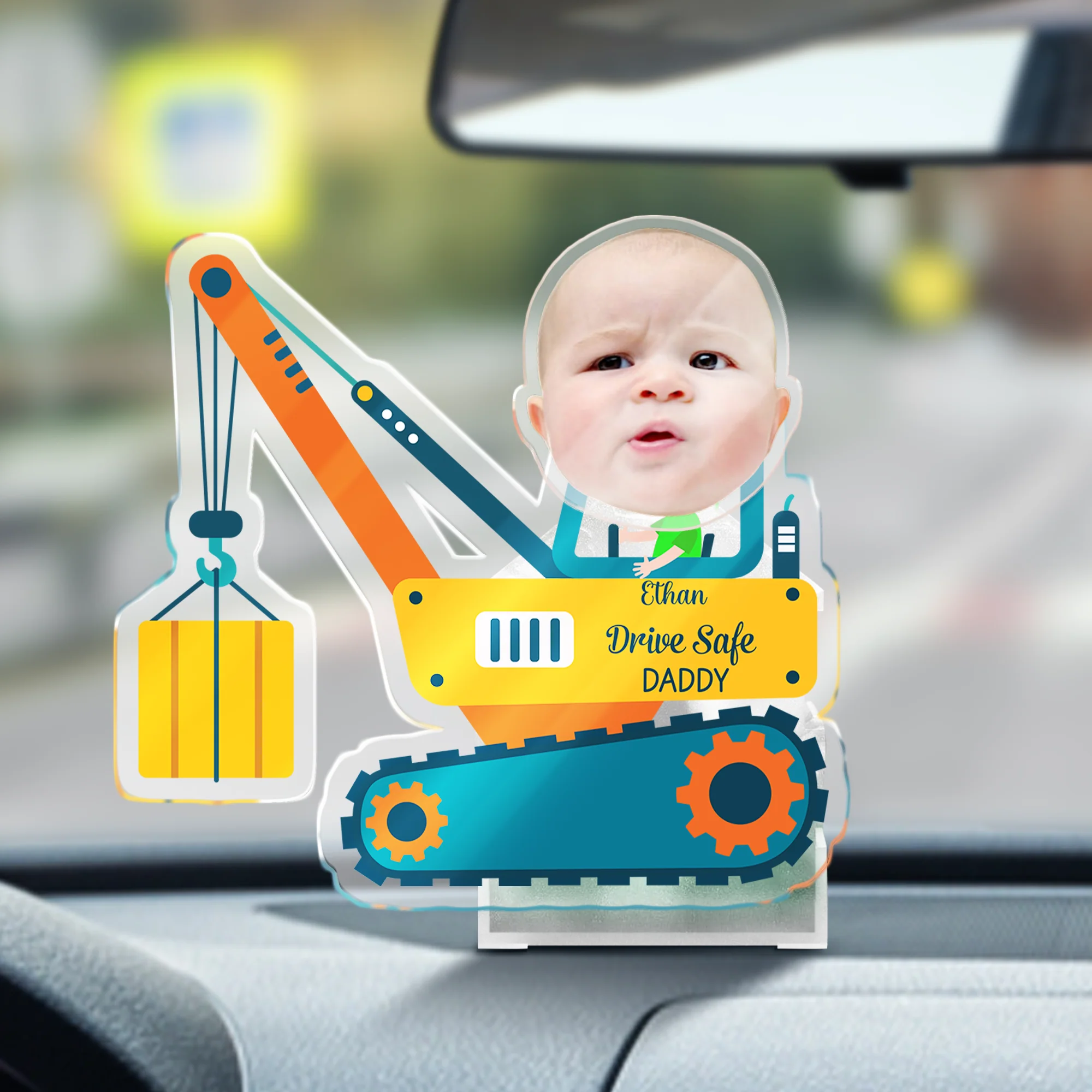Custom Car Photo, Drive Safe Daddy Shaking Head HO82 893844 - Image 2