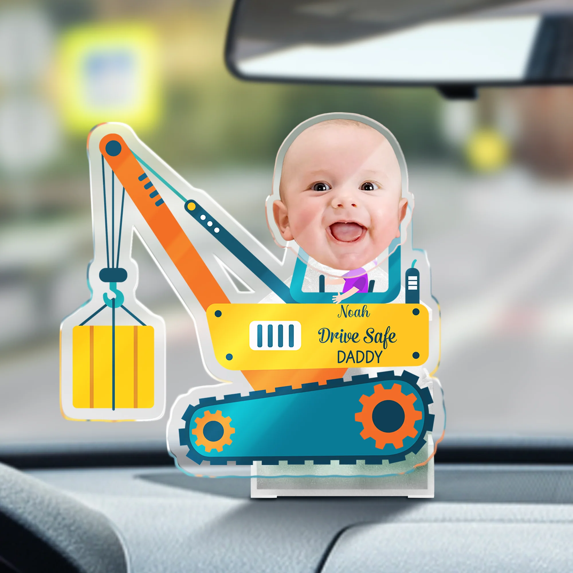 Custom Car Photo, Drive Safe Daddy Shaking Head HO82 893844 - Image 5
