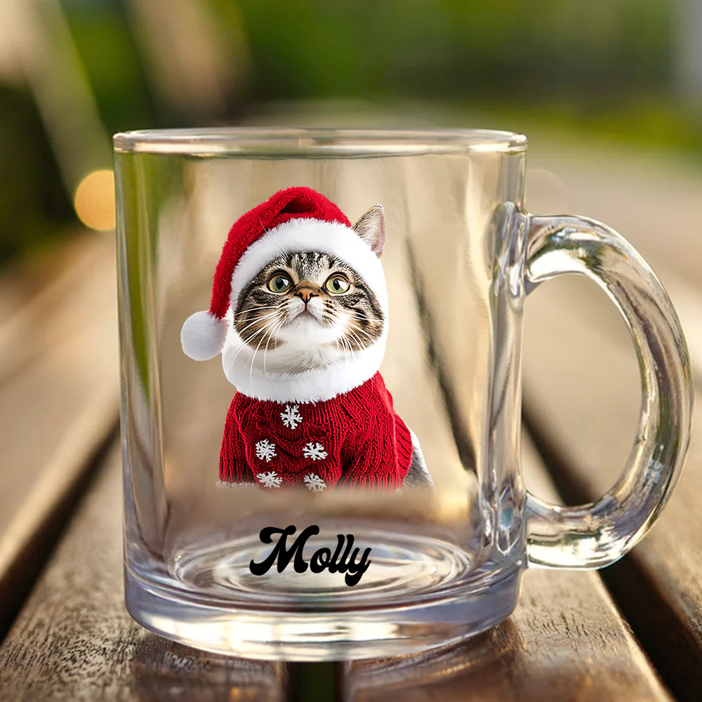 Custom Cat Photo Glass Mug For Cat Lovers CH07 899276 - Image 3