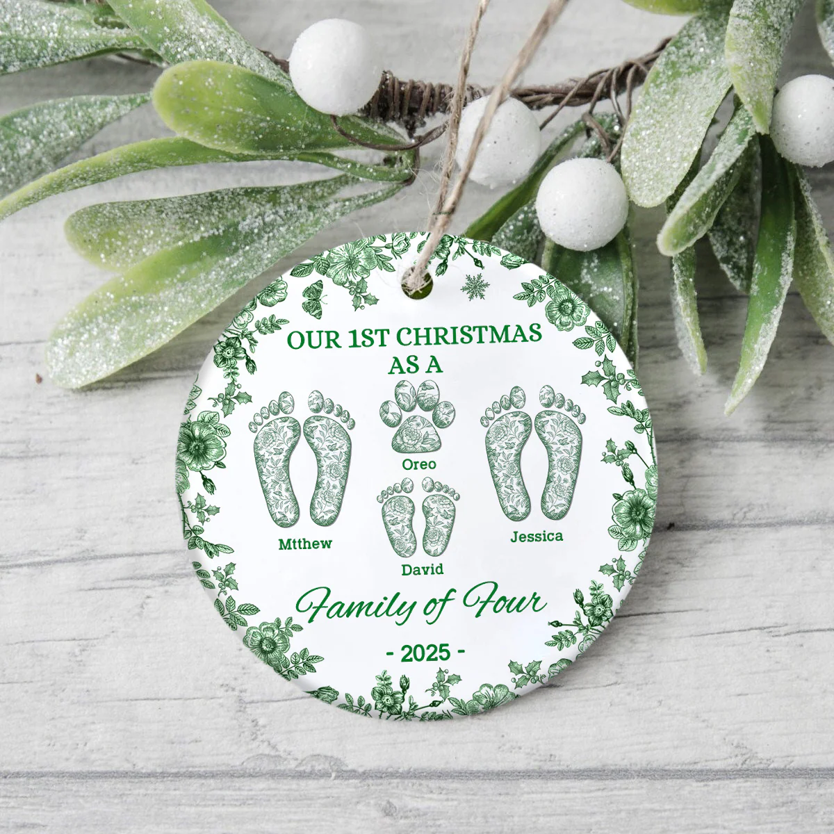 Custom Christmas Birthday Ceramic Ornament Gifts For Mom, Dad, Kids TH10 894741 - Image 4