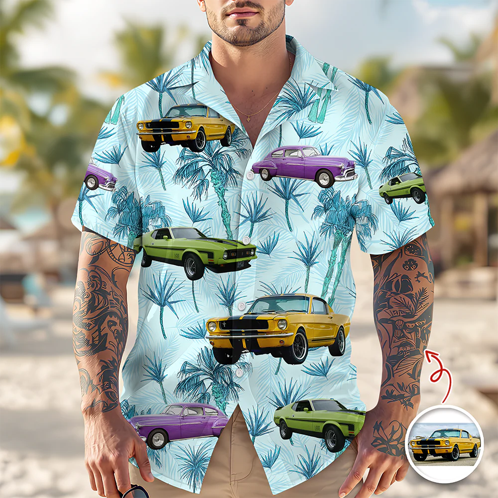 Custom Classic Car Photo Aloha Hawaii Shirt CH07 911560