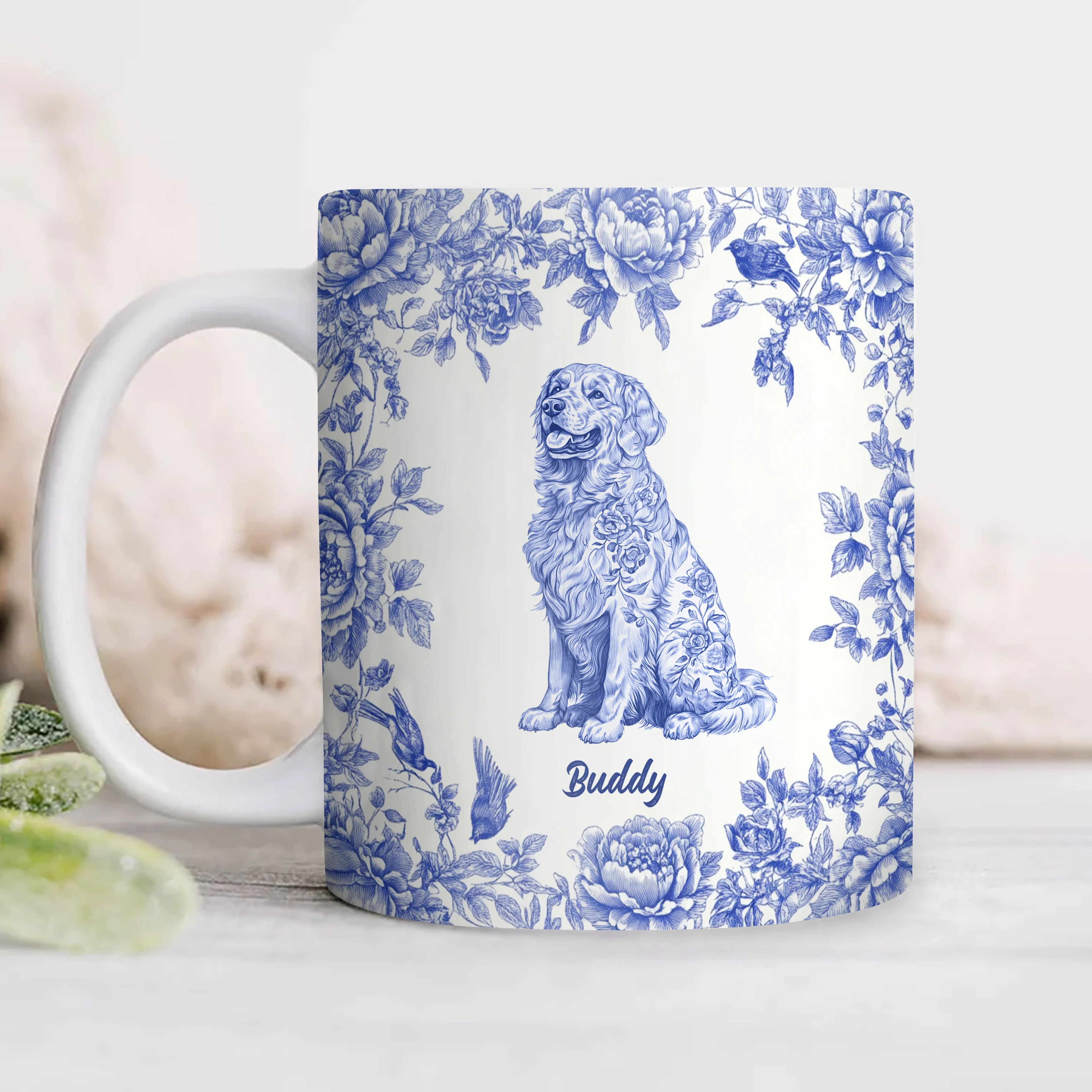 Custom Dog Breeds Chinoiserie Toile De Jouy Style Personalized Mug Gift For Dog Lovers HA75 892550 - Image 7