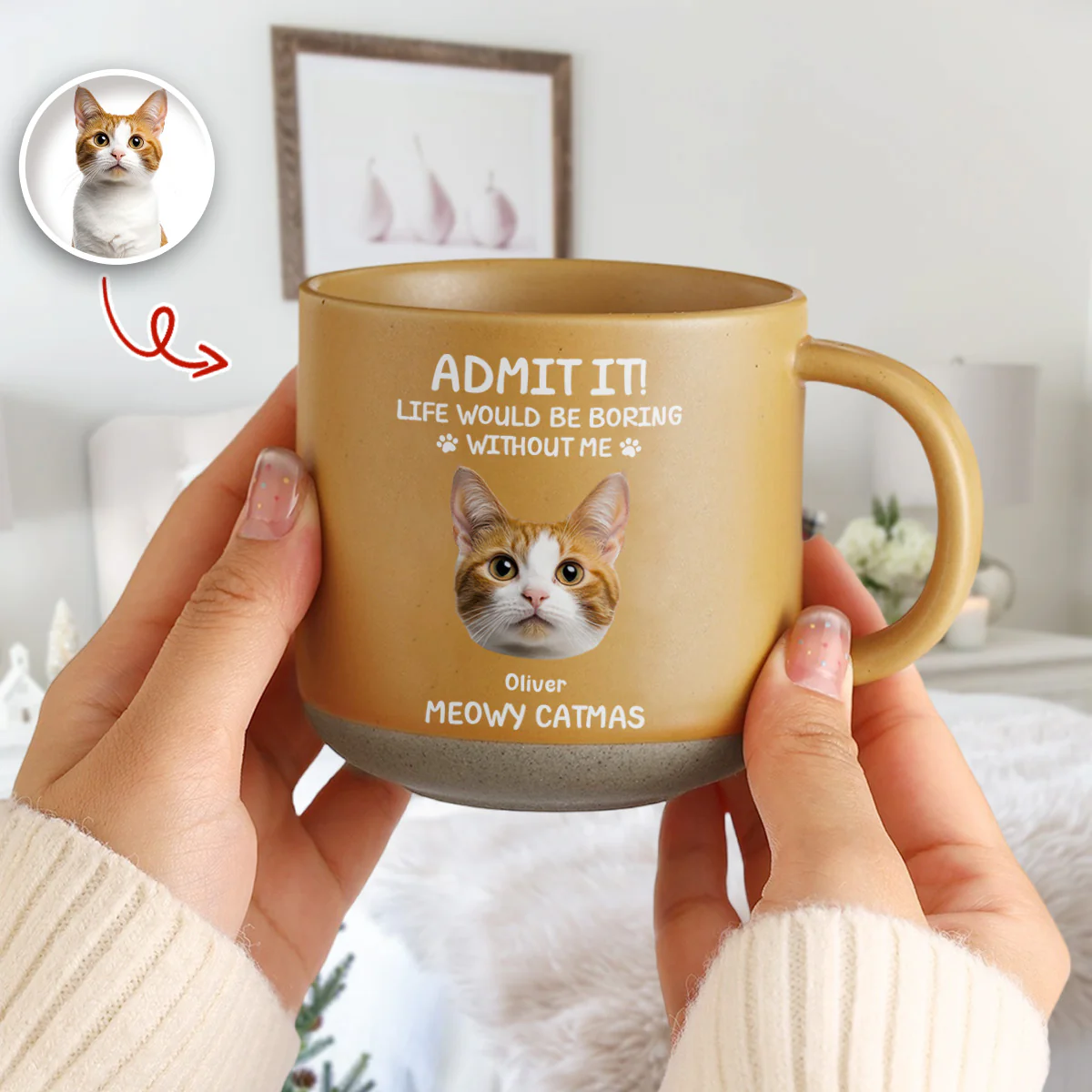 Custom Dog Cat Photo Life Would Be Boring Without Me Pottery Mug TH10 894817 - Image 3