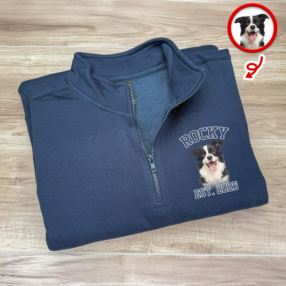 Custom Dog Cat Photo Printed Quarter Zip Sweater Gift For Dog Cat Lovers TH10 898247 - Image 6