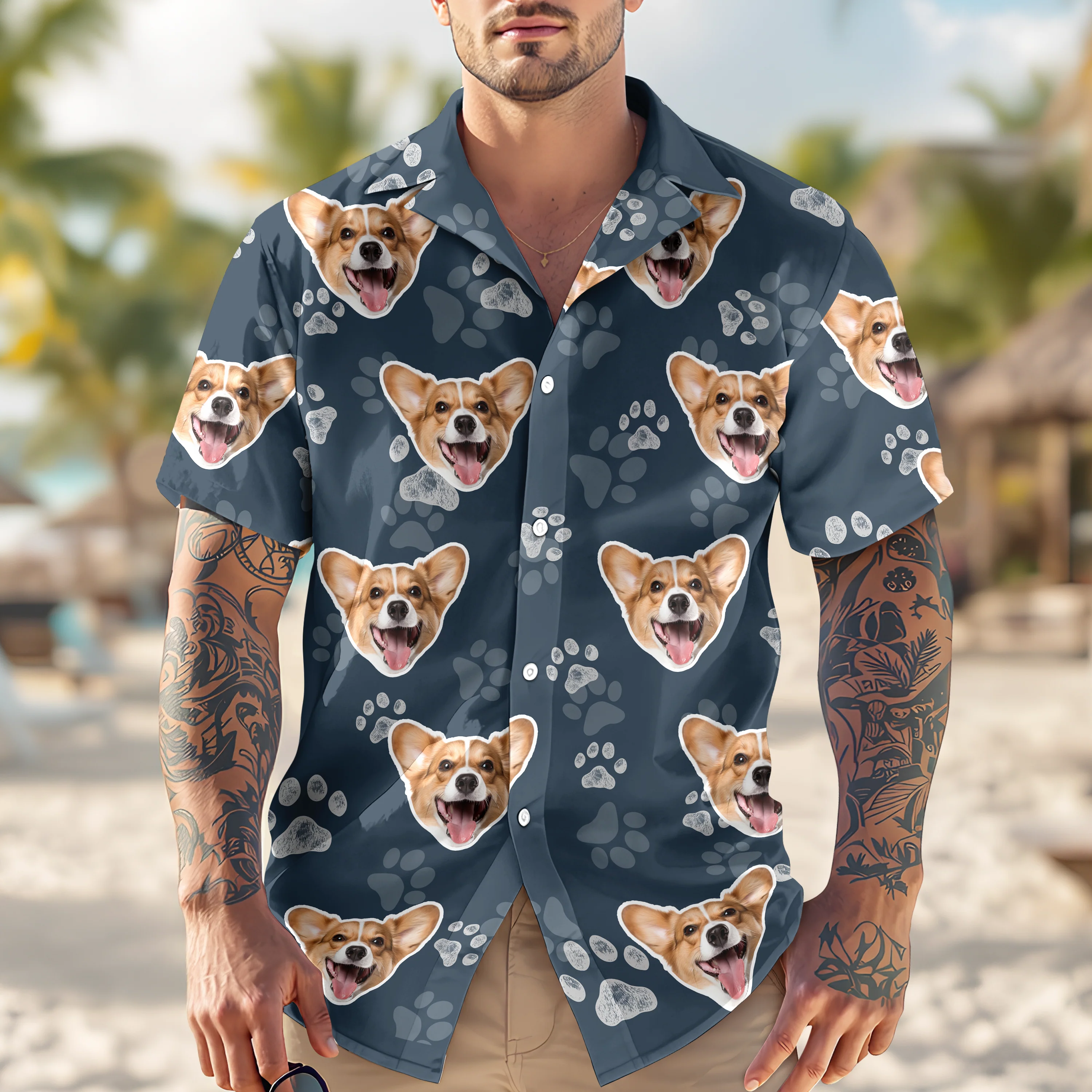 Custom Dog Face Photo Hawaii Shirt Gift For Dog Lovers CH07 911016 - Image 5