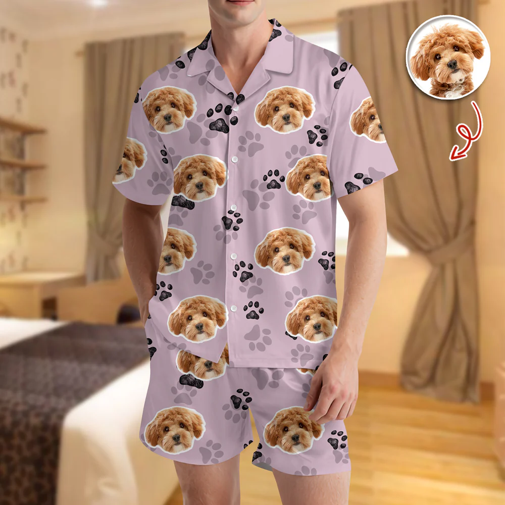 Custom Dog Face Photo Short Pajamas Gift For Dog Lovers CH07 910348 - Image 2